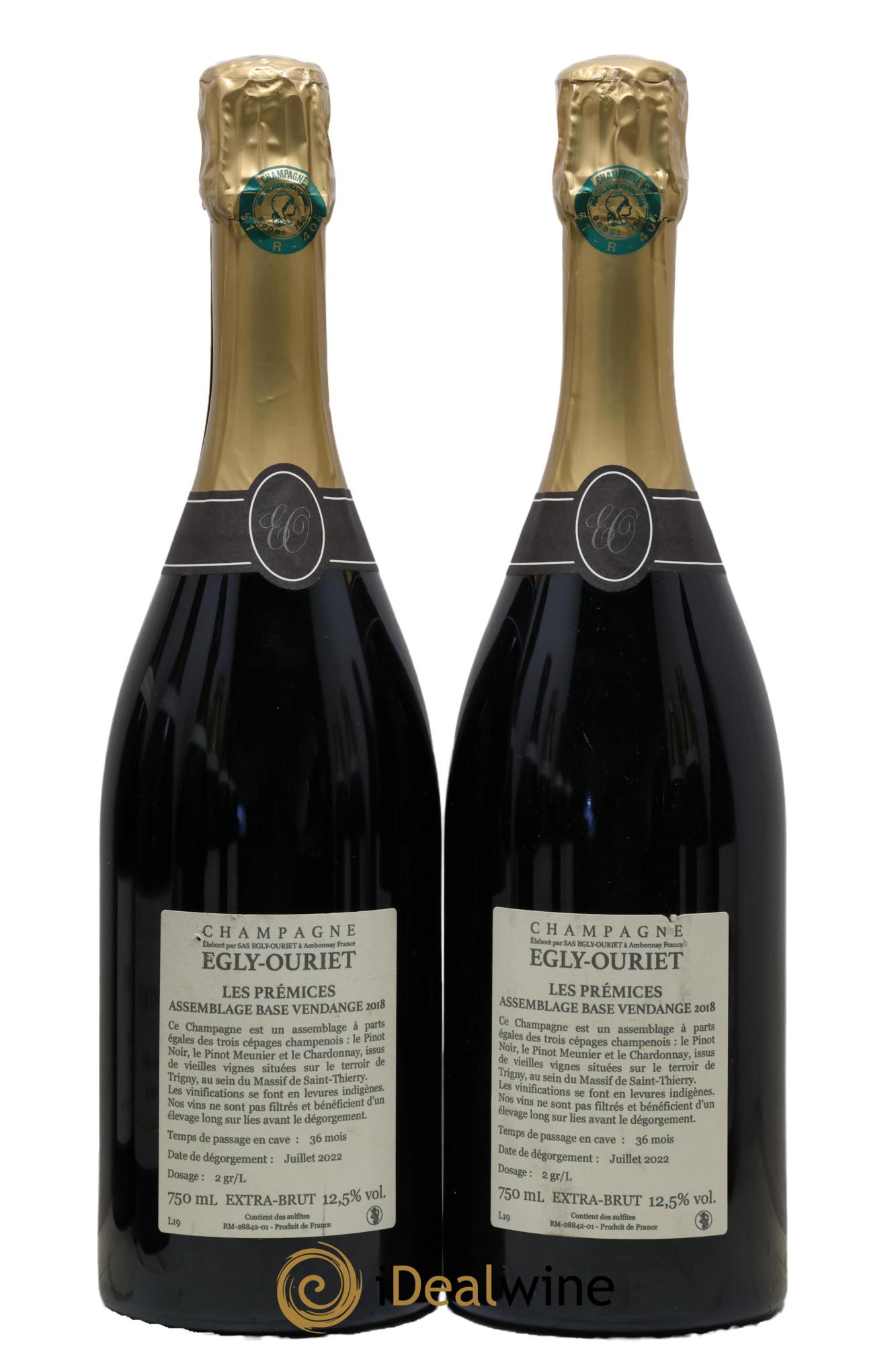 Prémices Brut Egly-Ouriet - Lotto di 2 bottiglie - 1