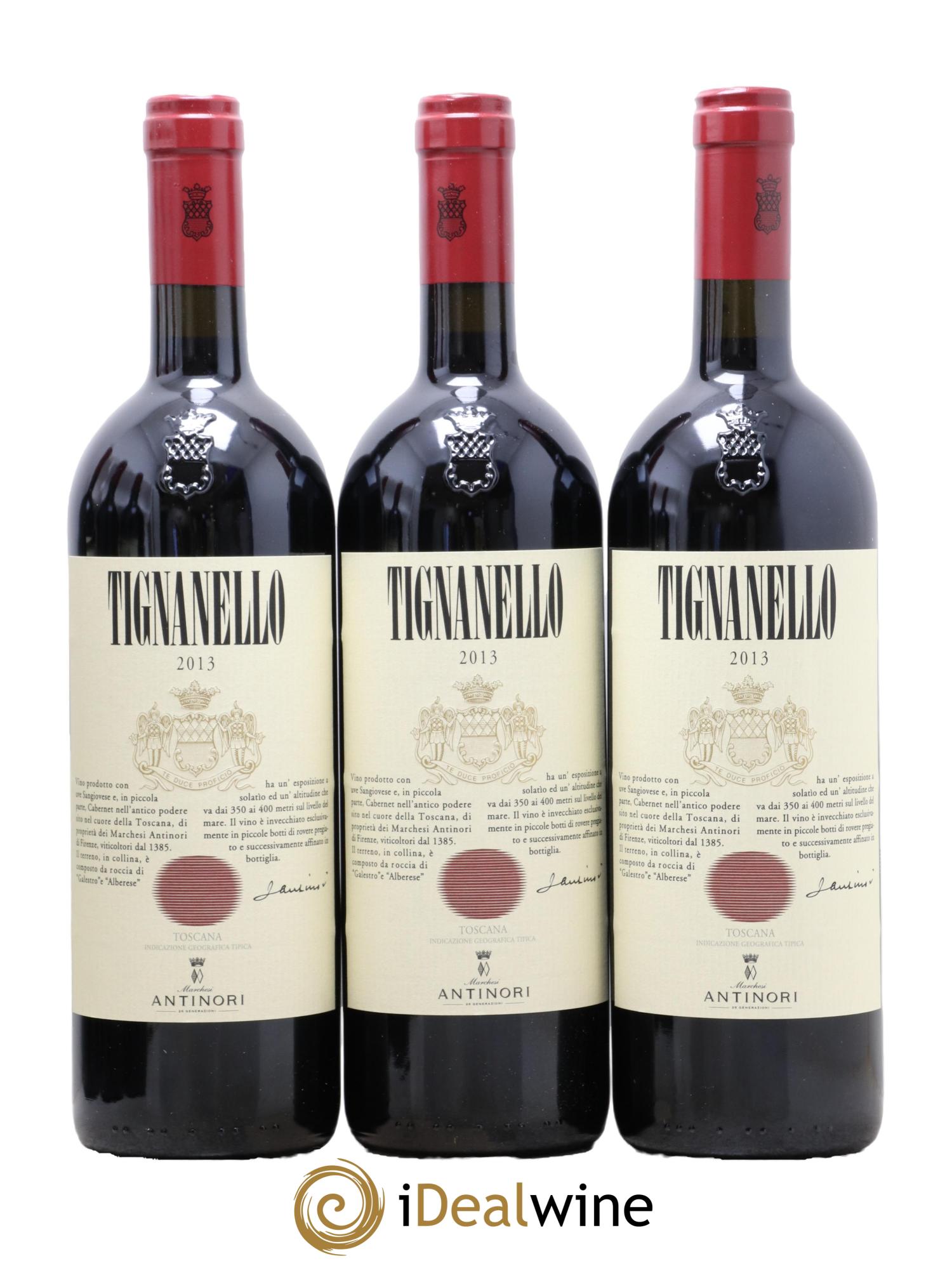 Toscana IGT Tignanello Marchesi Antonori 2013 - Lot de 6 bouteilles - 1