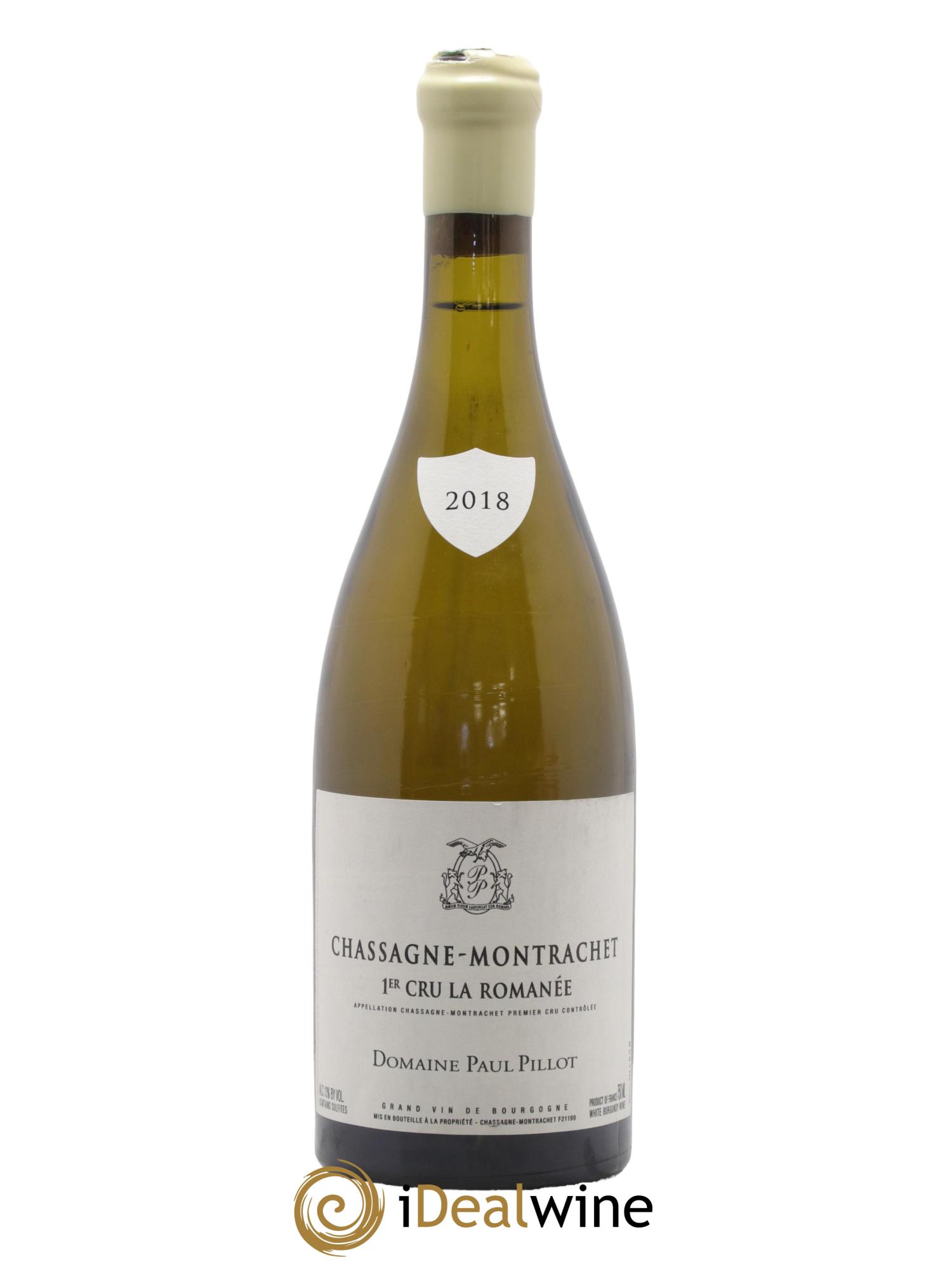 Chassagne-Montrachet 1er Cru La Romanée Paul Pillot (Domaine) 2018 - Lot de 1 bouteille - 0