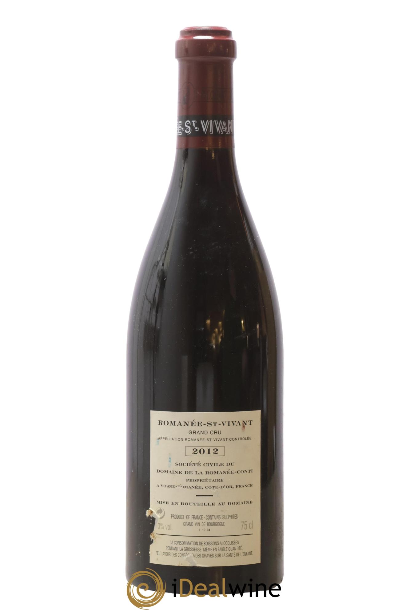 Romanée-Saint-Vivant Grand Cru Domaine de la Romanée-Conti 2012 - Lot de 1 bouteille - 1