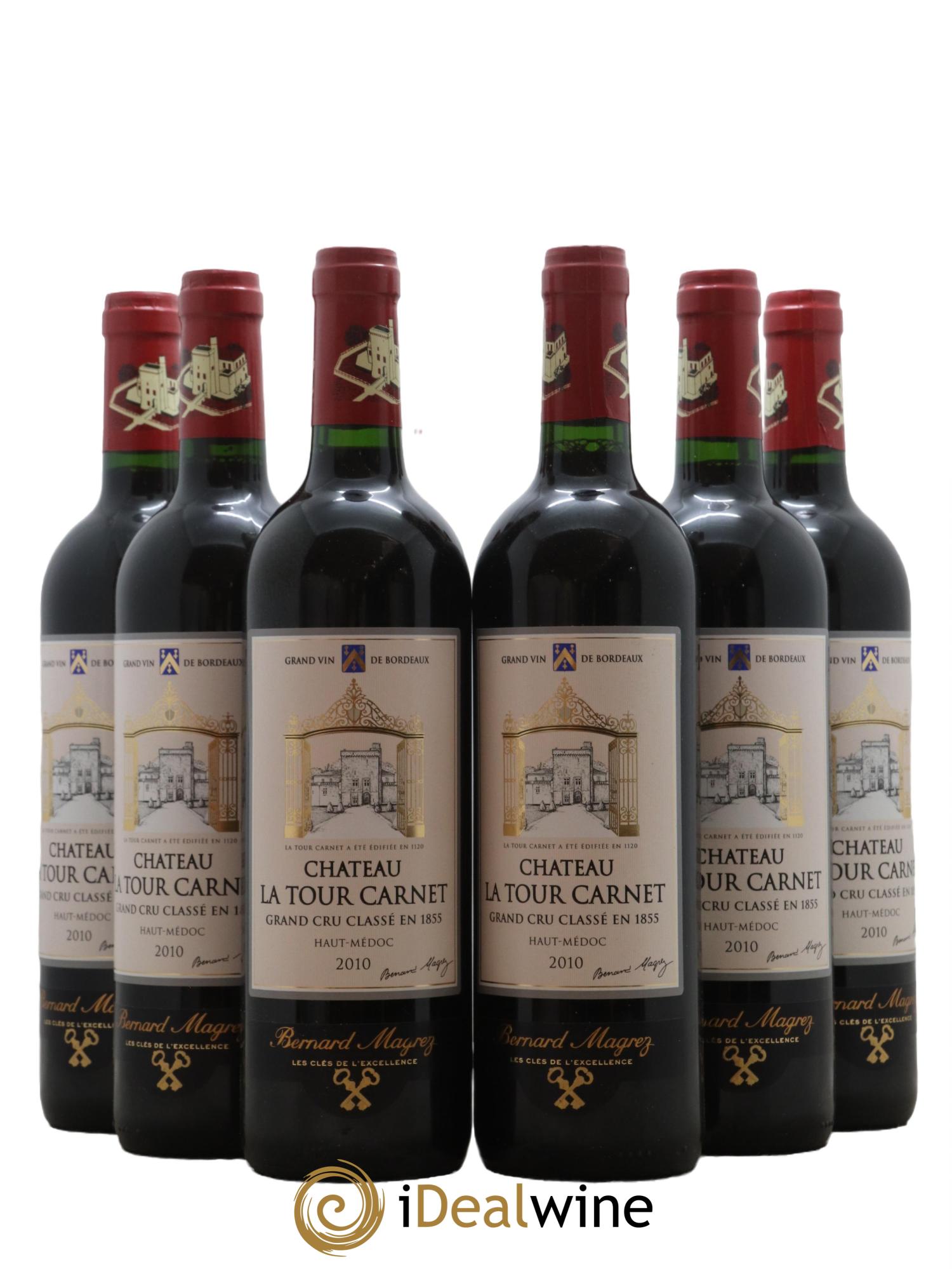 Château la Tour Carnet 4ème Grand Cru Classé 2010 - Lot de 6 bouteilles - 0