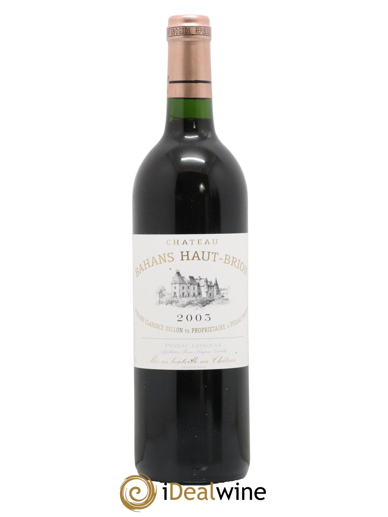 Clarence (Bahans) de Haut-Brion Second Vin 2003 - Lot de 1 bouteille - 0