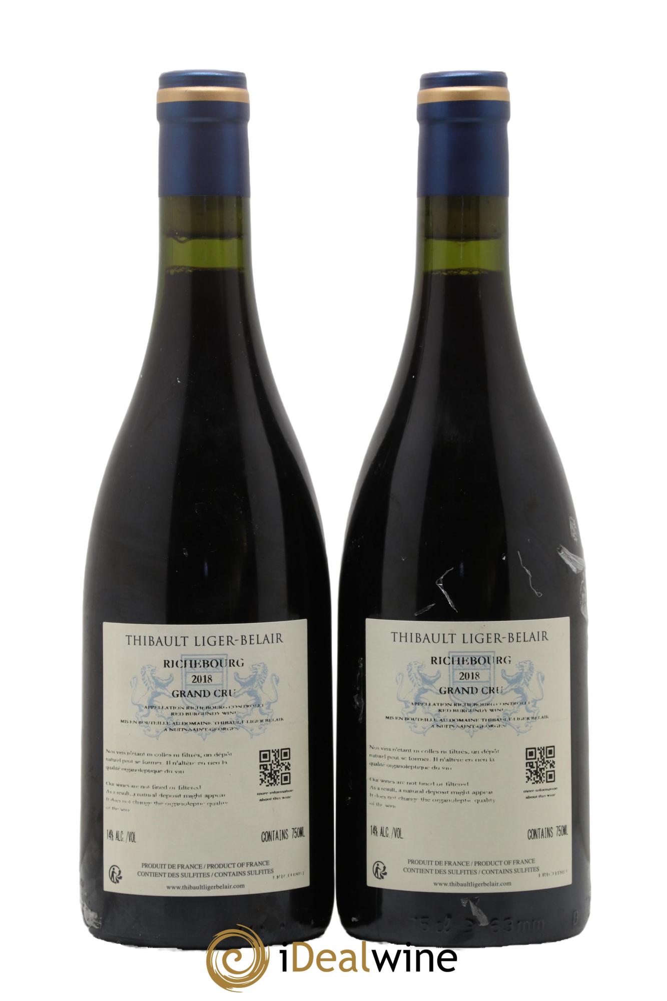 Richebourg Grand Cru Thibault Liger-Belair 2018 - Lot de 2 bouteilles - 1