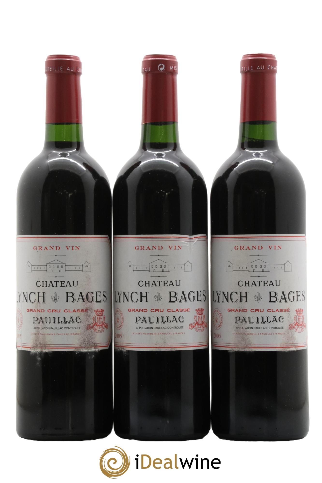 Château Lynch Bages 5ème Grand Cru Classé 2005 - Lot de 3 bouteilles - 0