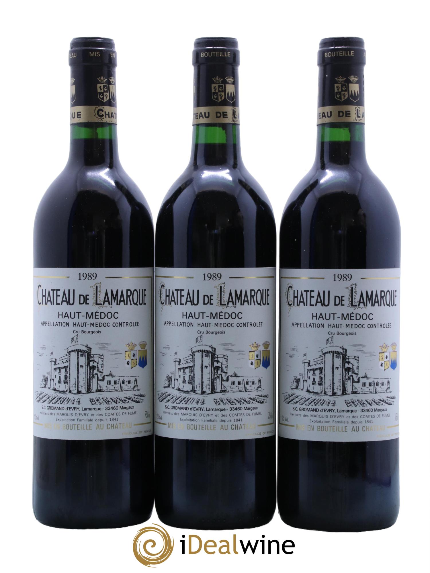 Château de Lamarque Cru Bourgeois 1989 - Lot de 6 bouteilles - 2
