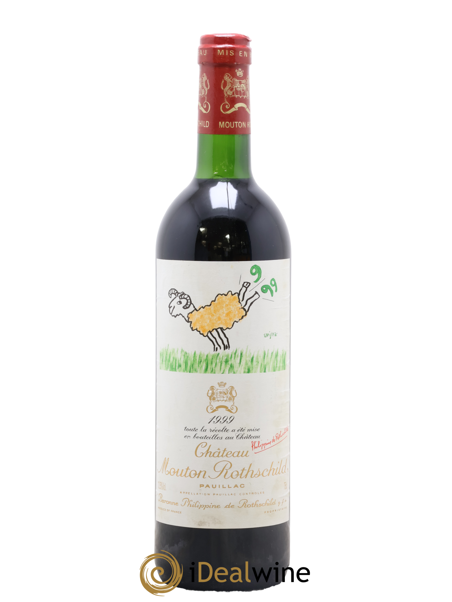 Château Mouton Rothschild 1er Grand Cru Classé 1999 - Lot de 1 bouteille - 0