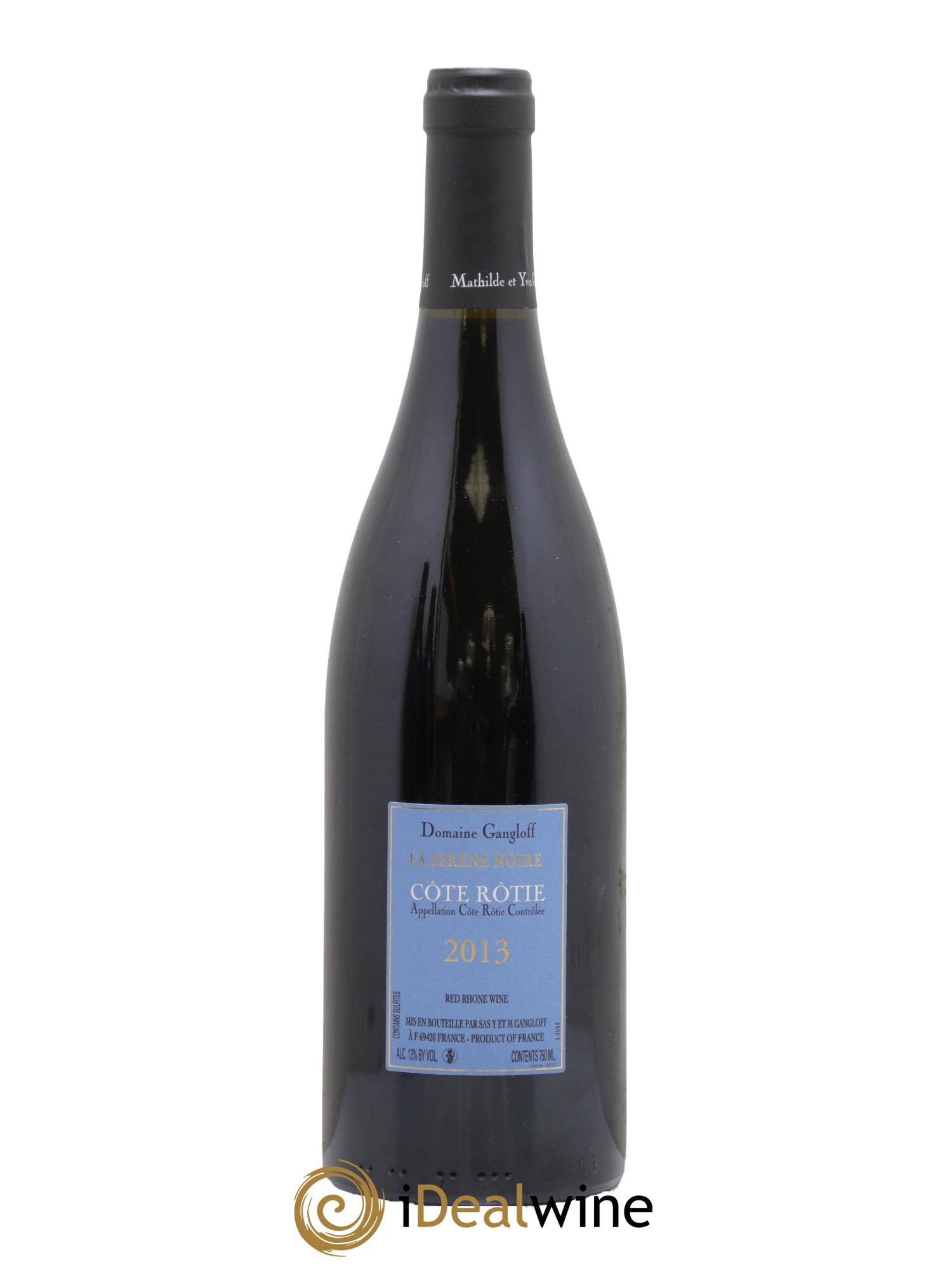 Côte-Rôtie La Sereine Noire Gangloff (Domaine) 2013 - Lot of 1 bottle - 1