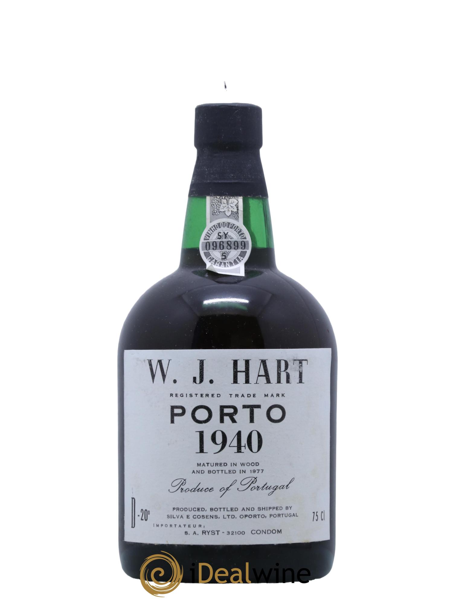 Porto W.J.Hart 1940 - Posten von 1 Flasche - 0