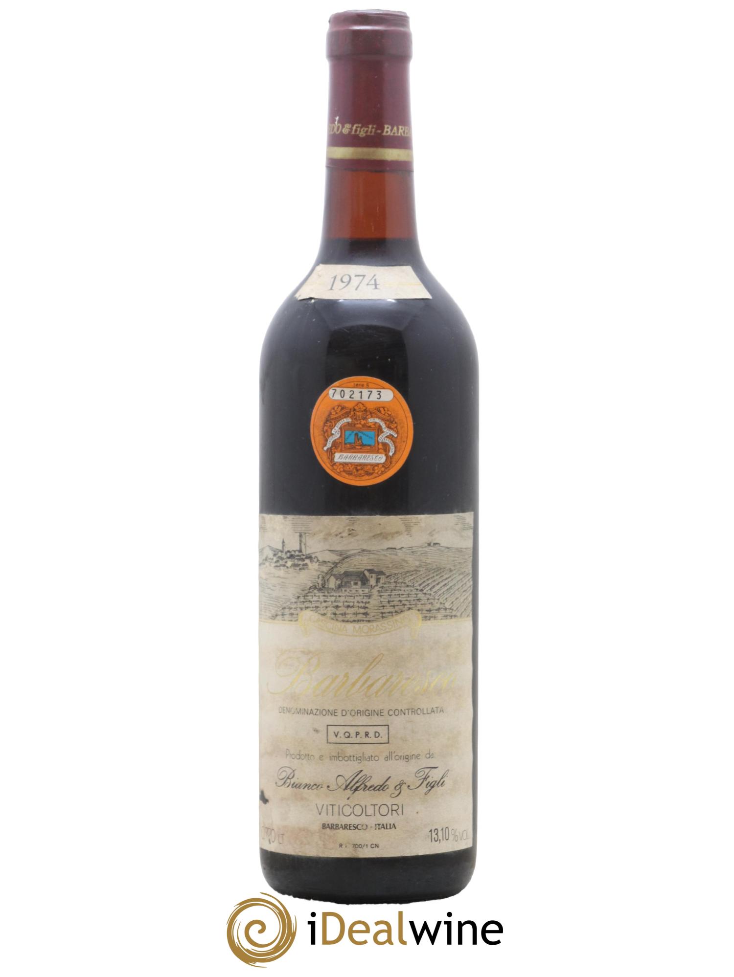 Barbaresco DOCG Bianco 1974 - Lot de 1 bouteille - 0