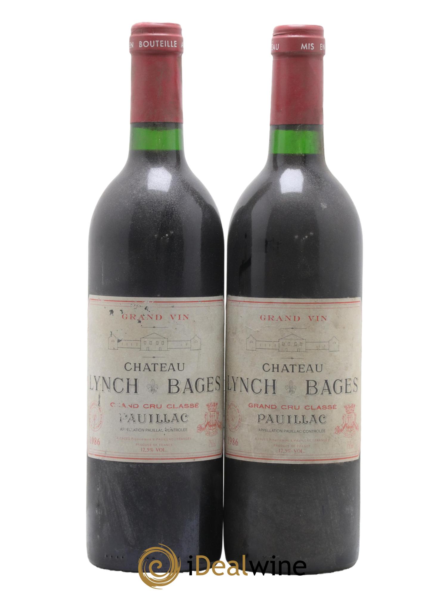 Château Lynch Bages 5ème Grand Cru Classé 1986 - Lot de 2 bouteilles - 0