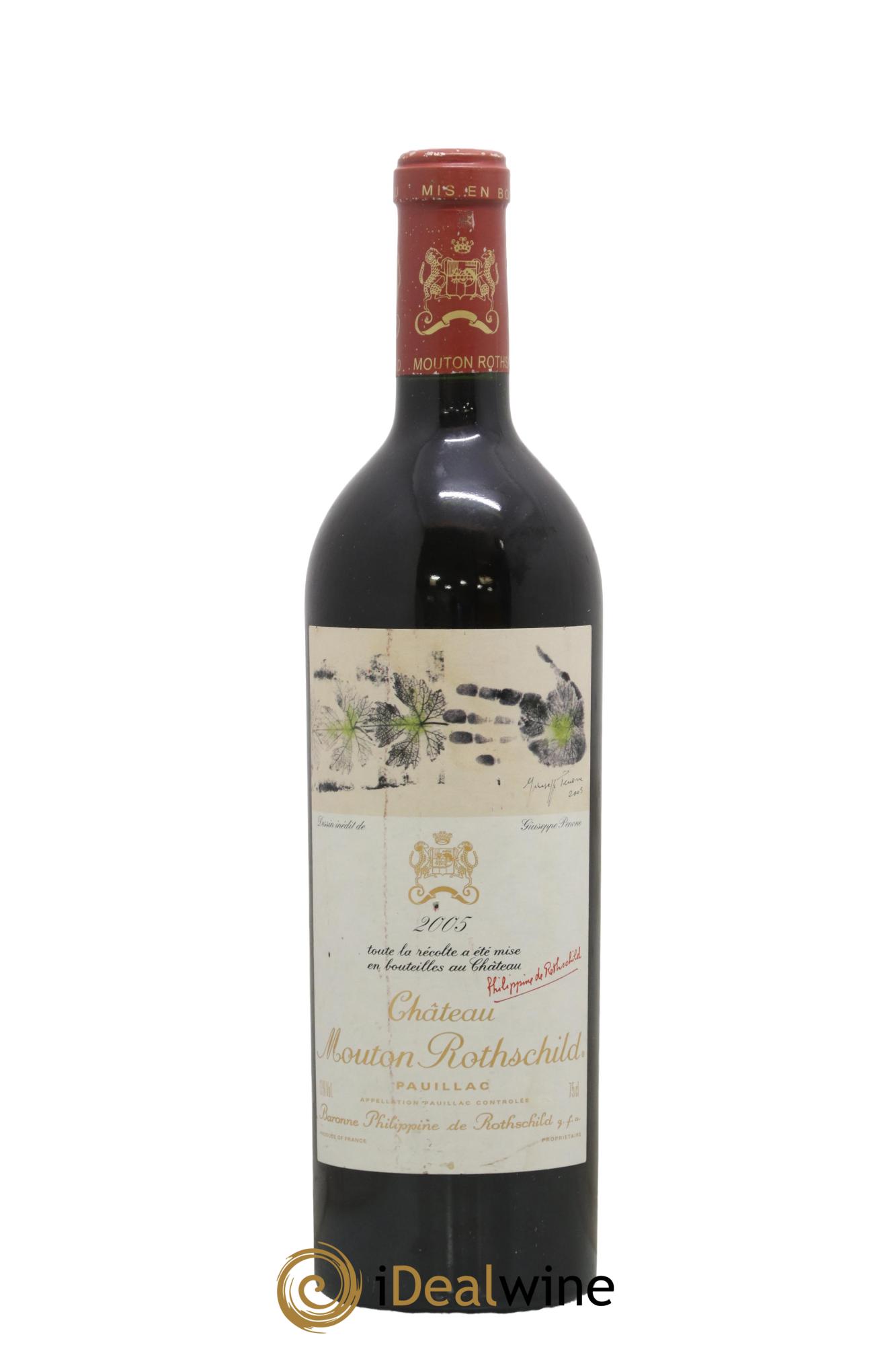 Château Mouton Rothschild 1er Grand Cru Classé 2005 - Lot de 1 bouteille - 0