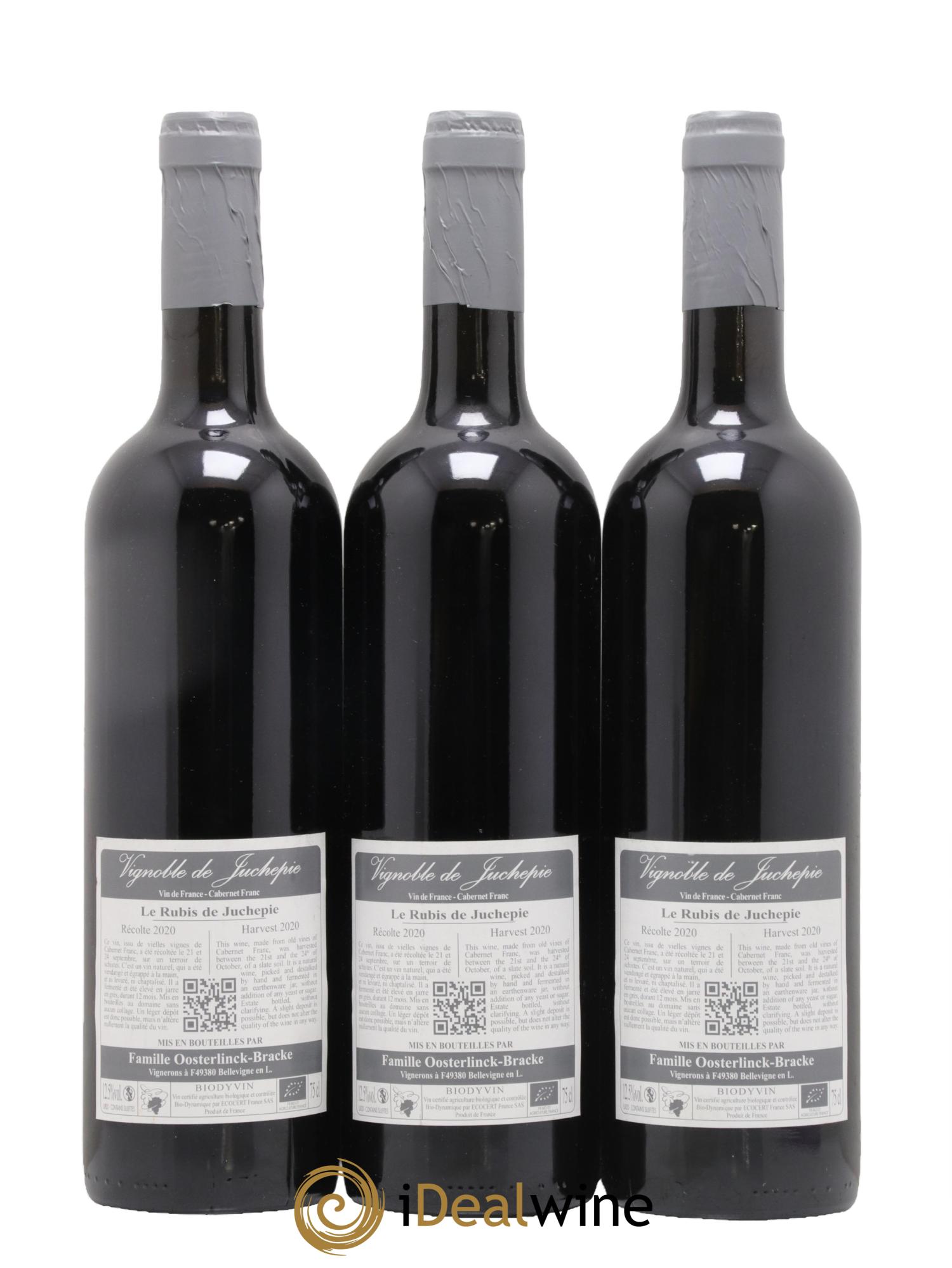 Vin de France Rubis Domaine Juchepie 2020 - Lotto di 3 bottiglie - 1