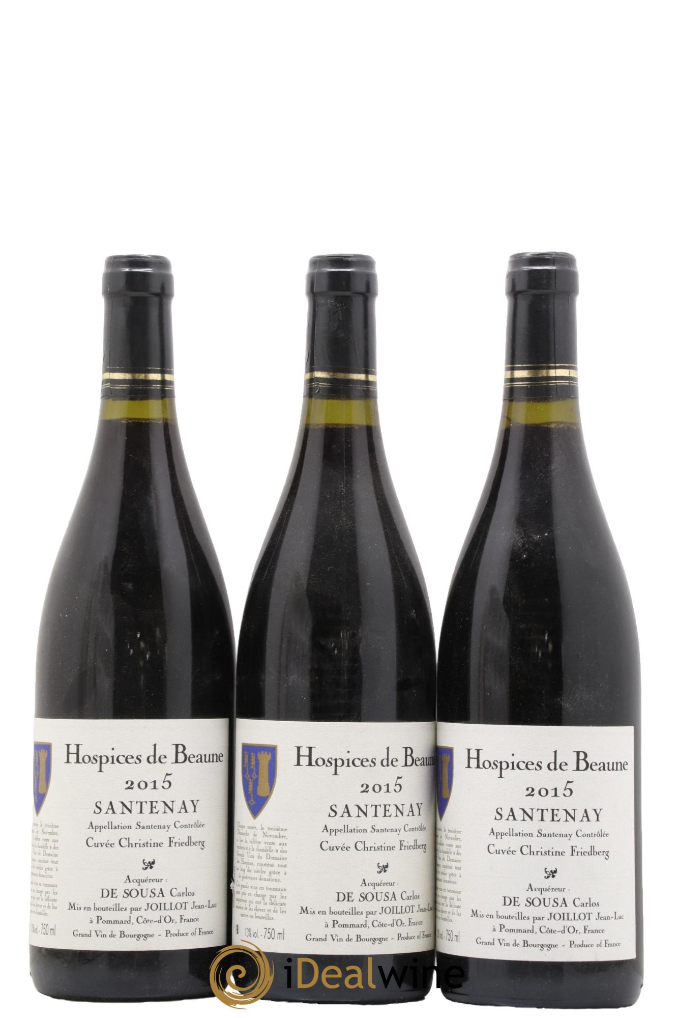 Santenay Cuvée Christine Friedberg Hospices de Beaune Jean-Luc Joillot 2015 - Lot de 6 bouteilles - 2