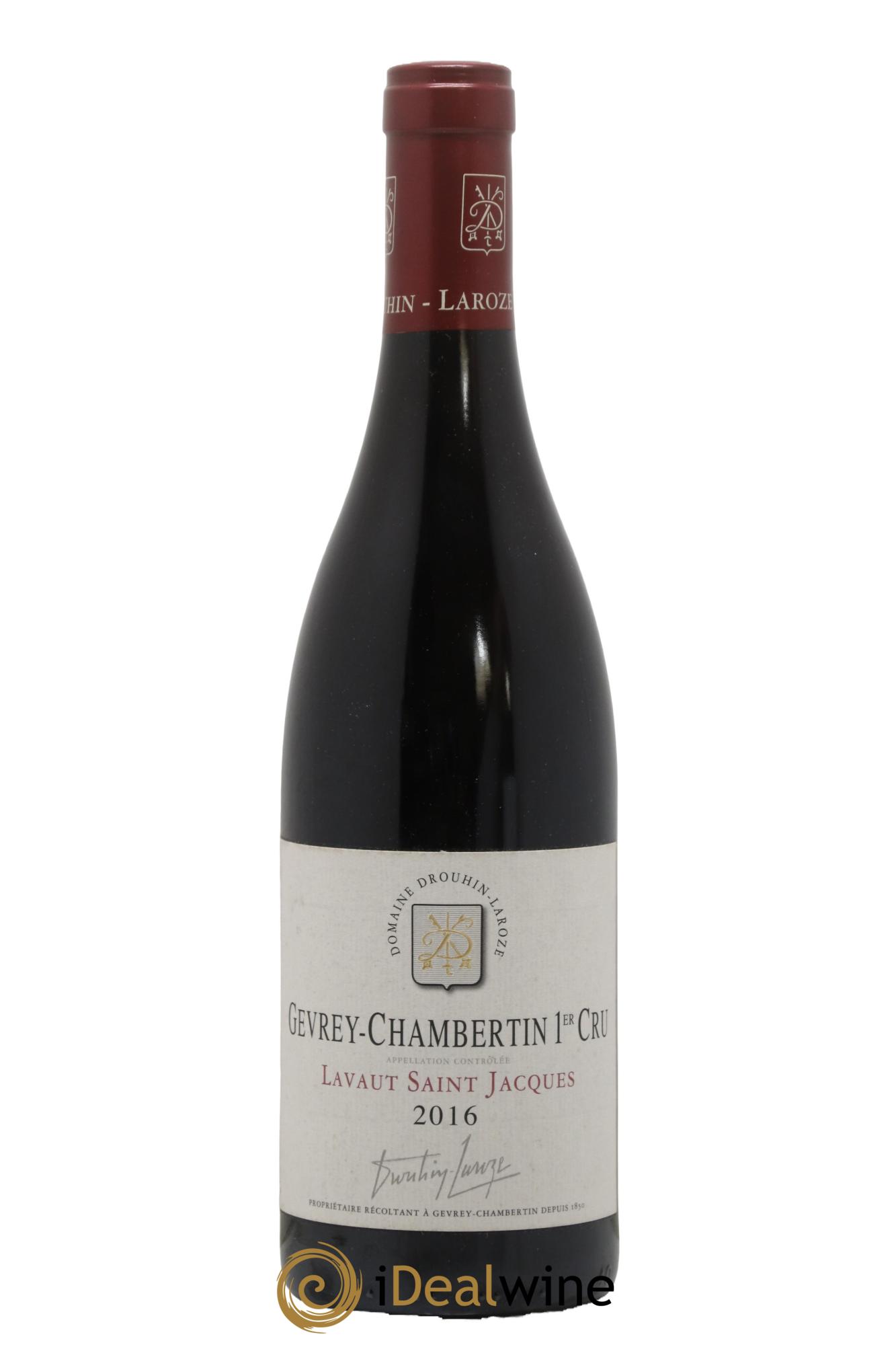 Gevrey-Chambertin 1er Cru Lavaut Saint-Jacques Domaine Drouhin-Laroze 2016 - Lot de 1 bouteille - 0
