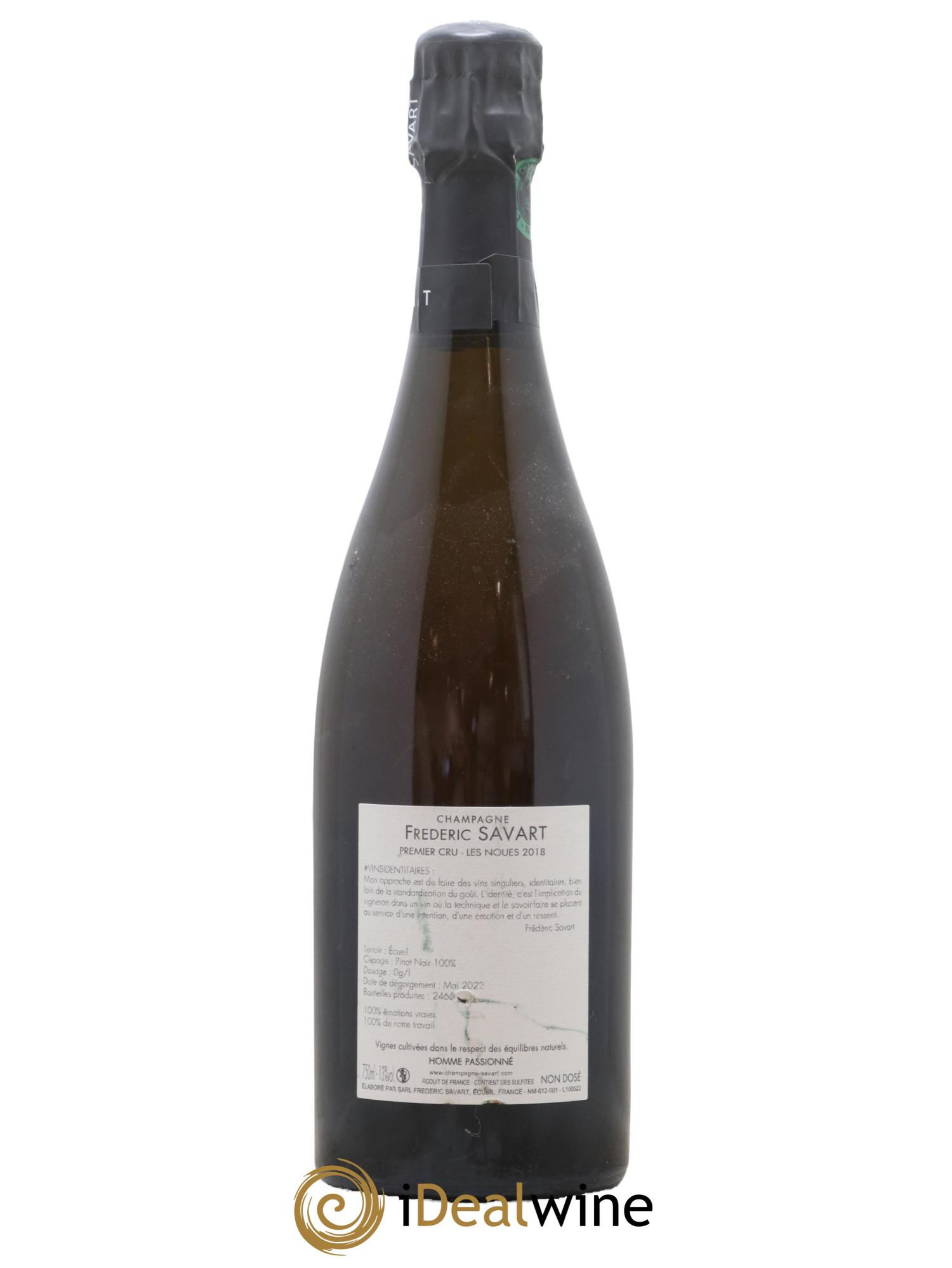 Les Noues 1er Cru Extra-Brut Savart 2018 - Lot de 1 bouteille - 1
