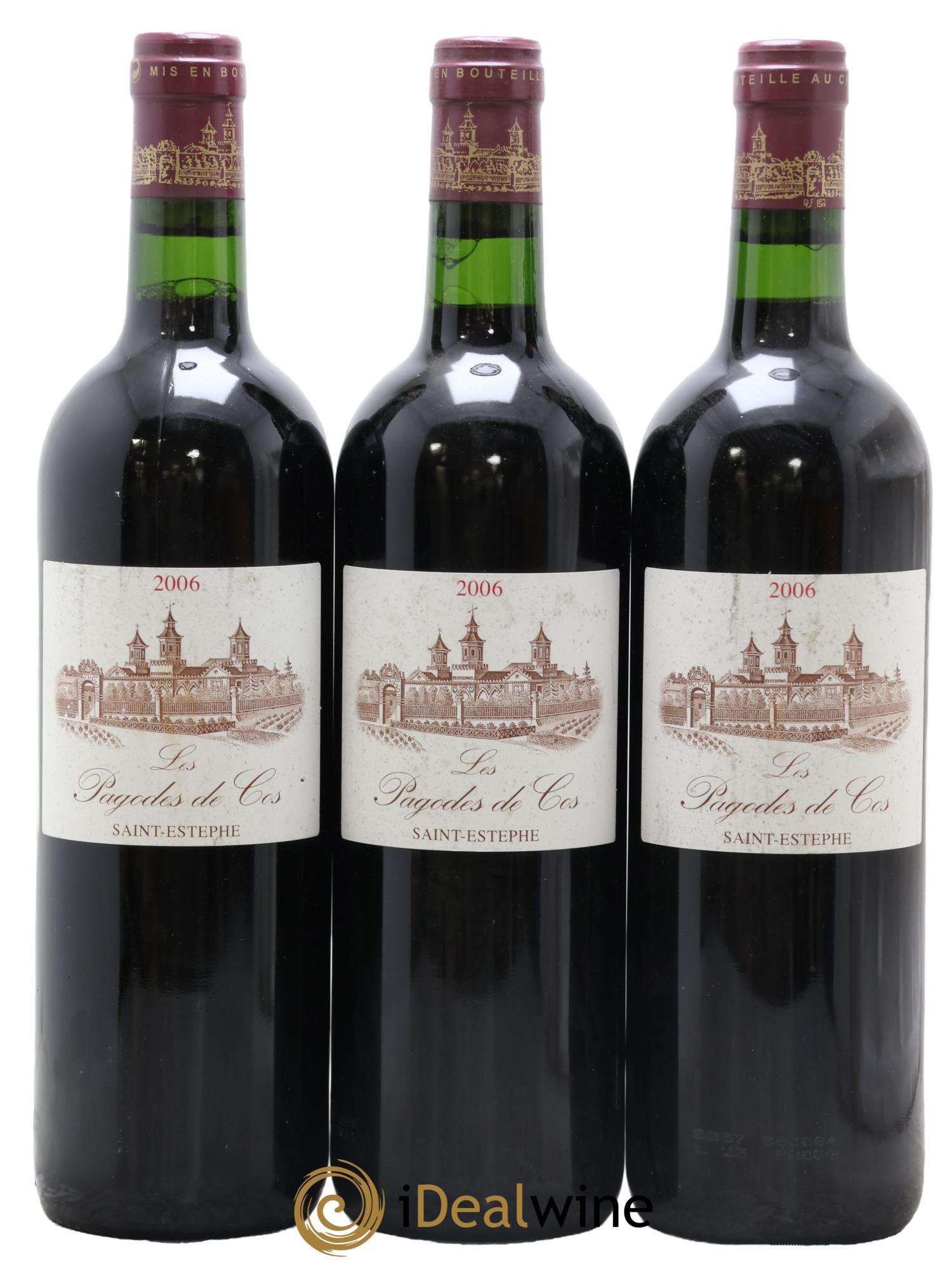 Les Pagodes de Cos Second Vin 2006 - Posten von 3 Flaschen - 0
