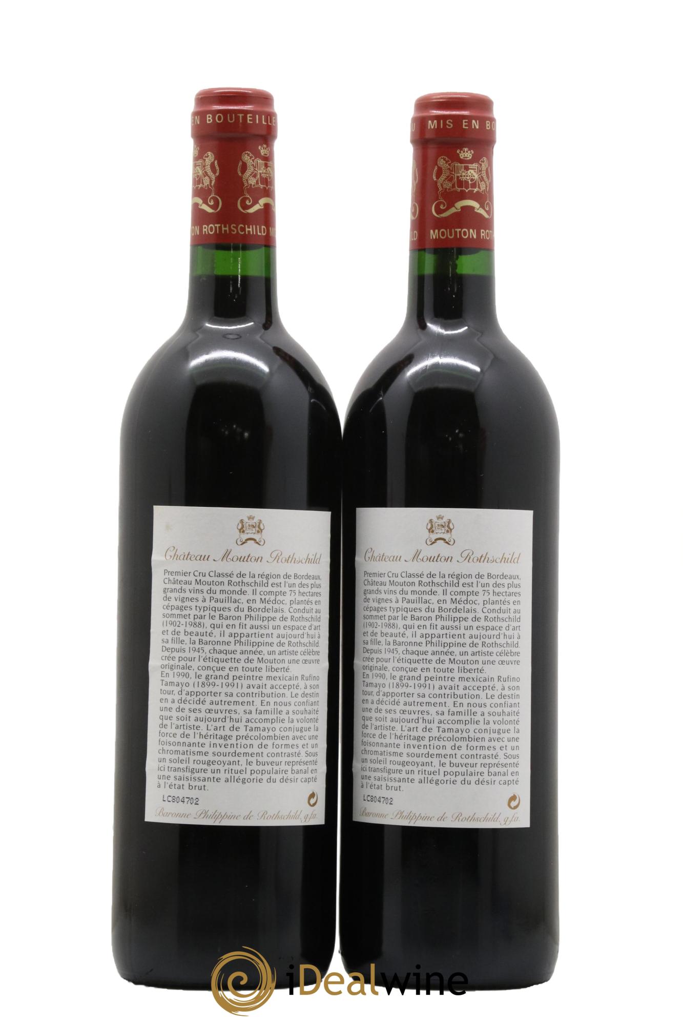 Château Mouton Rothschild 1er Grand Cru Classé 1998 - Lot of 2 bottles - 1