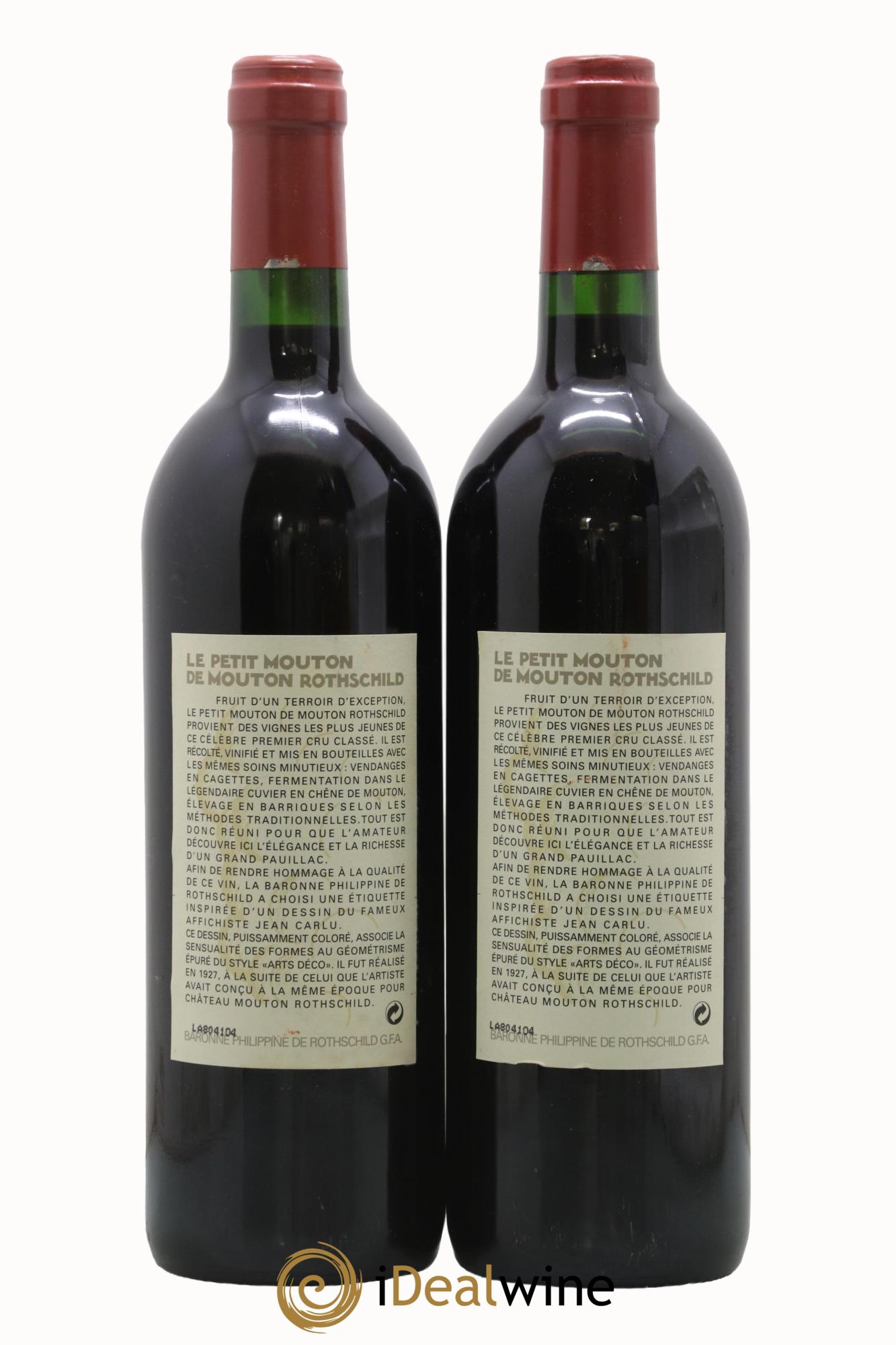 Petit Mouton Second Vin 1998 - Posten von 2 Flaschen - 1