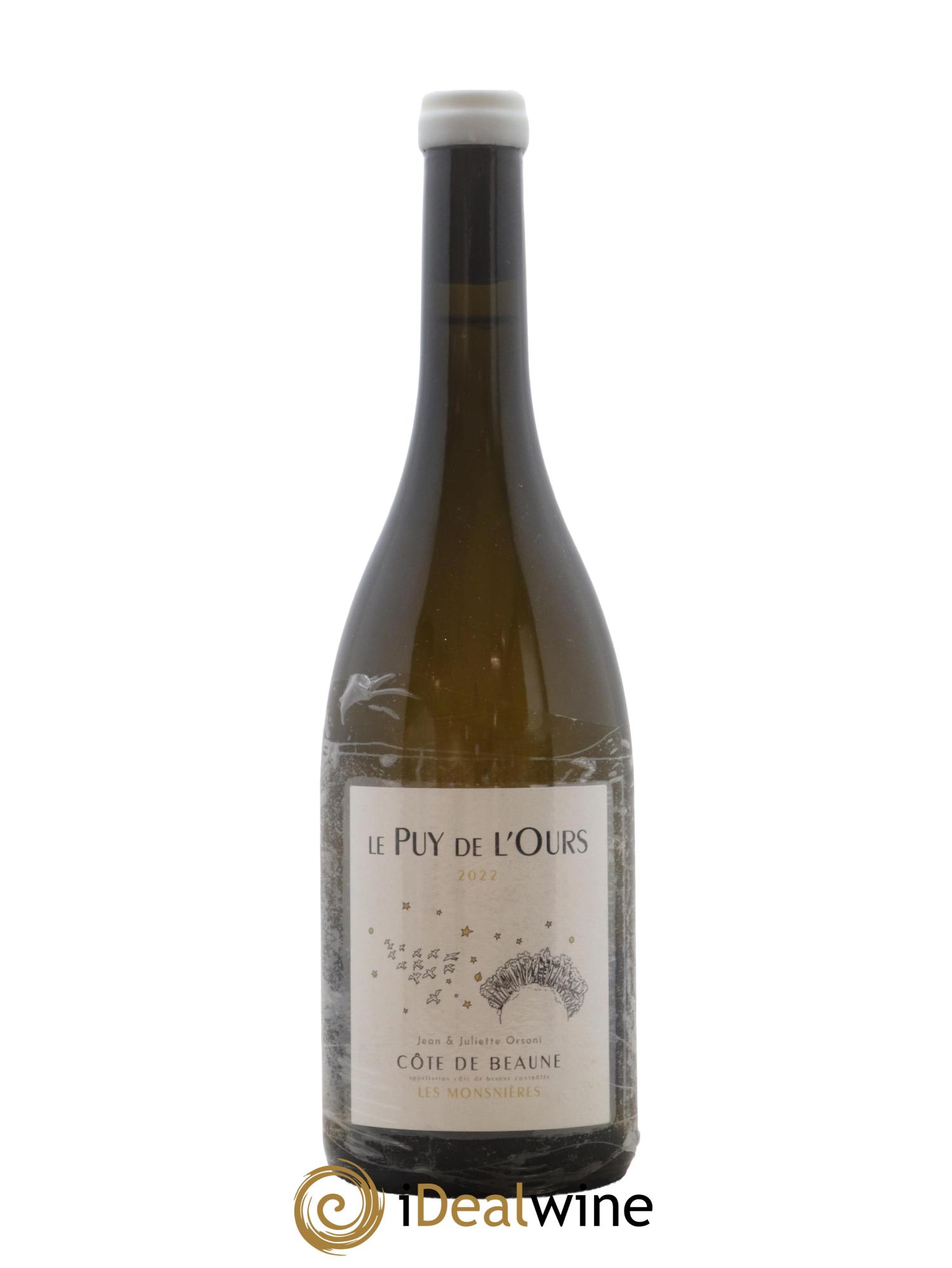 Côte de Beaune Les Monsnières Le Puy de l'ours 2022 - Lot de 1 bouteille - 0