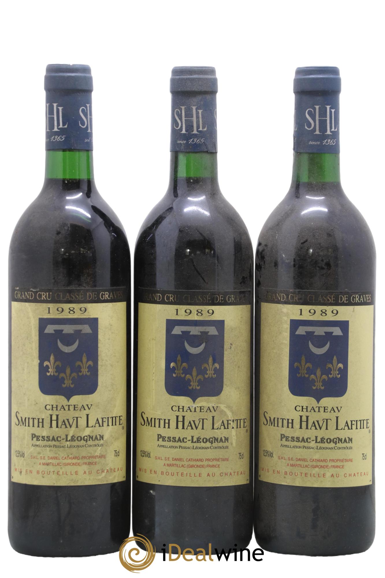 Château Smith Haut Lafitte Cru Classé de Graves 1989 - Lot de 3 bouteilles - 0