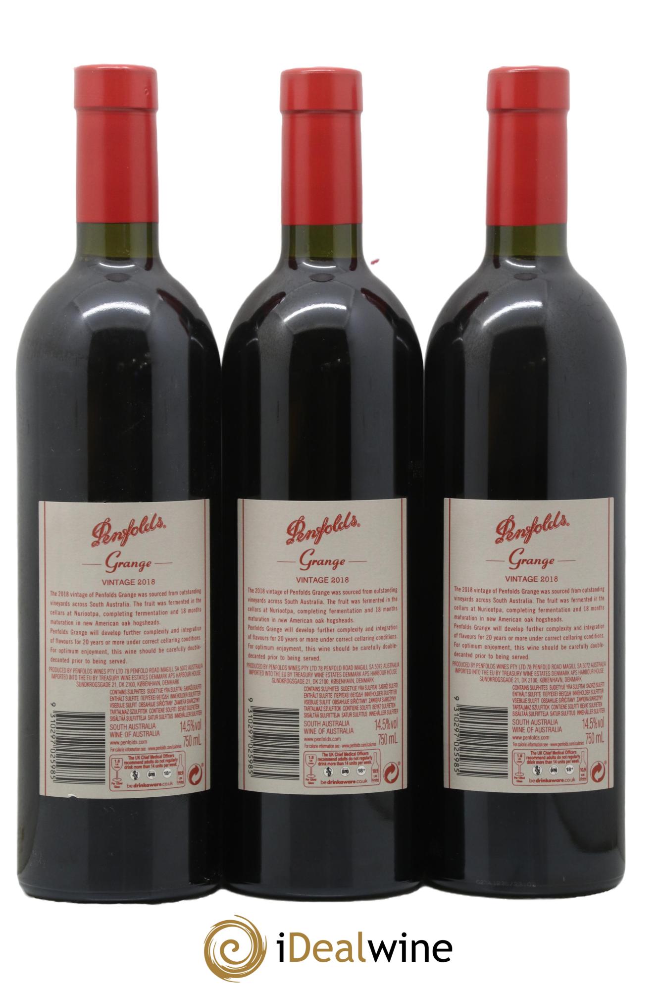 South Australia Penfolds Wines Grange Bin 95 2018 - Posten von 3 Flaschen - 1