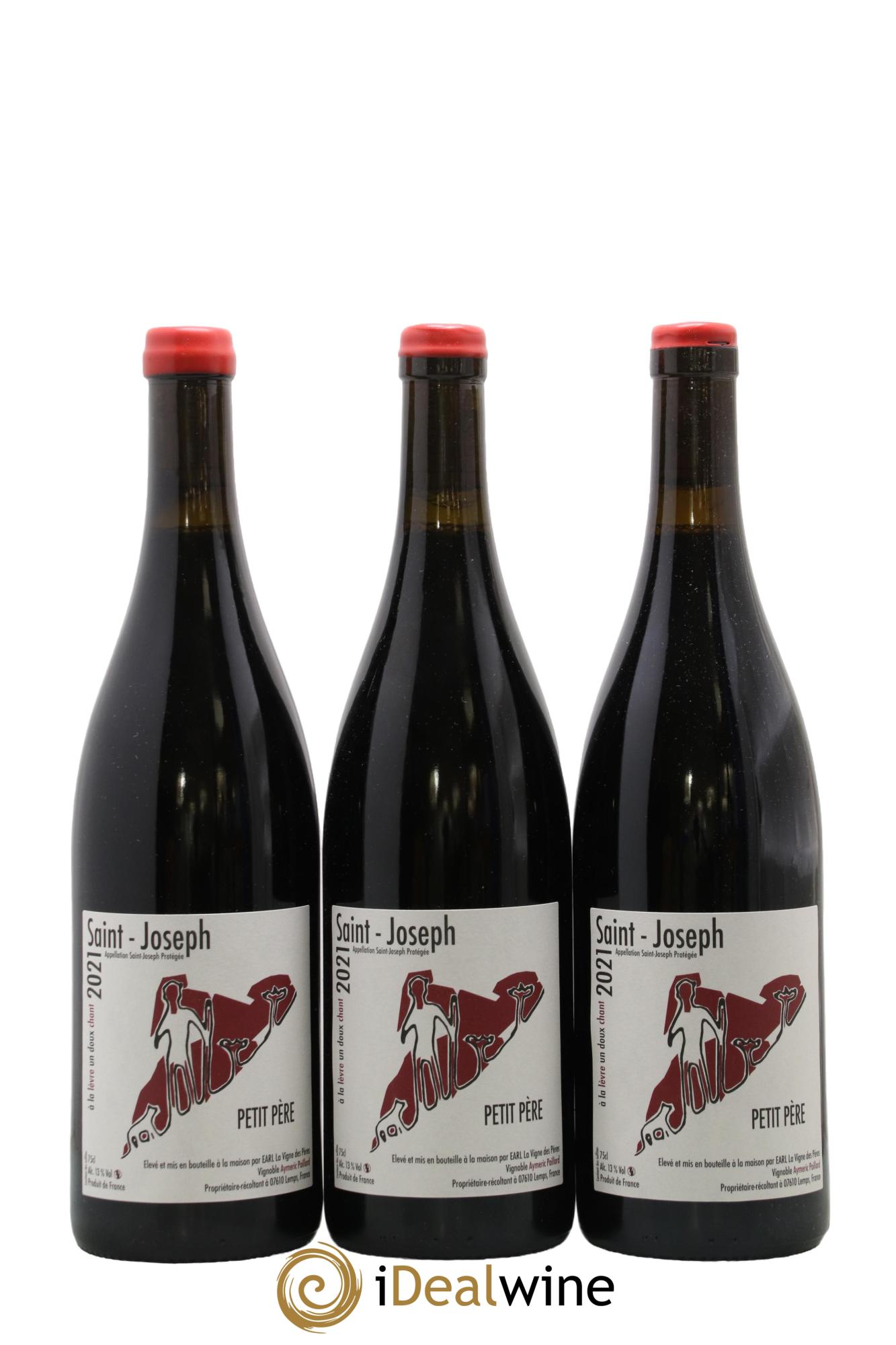 Saint-Joseph Petit Père La Vigne des Pères 2021 - Lot de 3 bouteilles - 0
