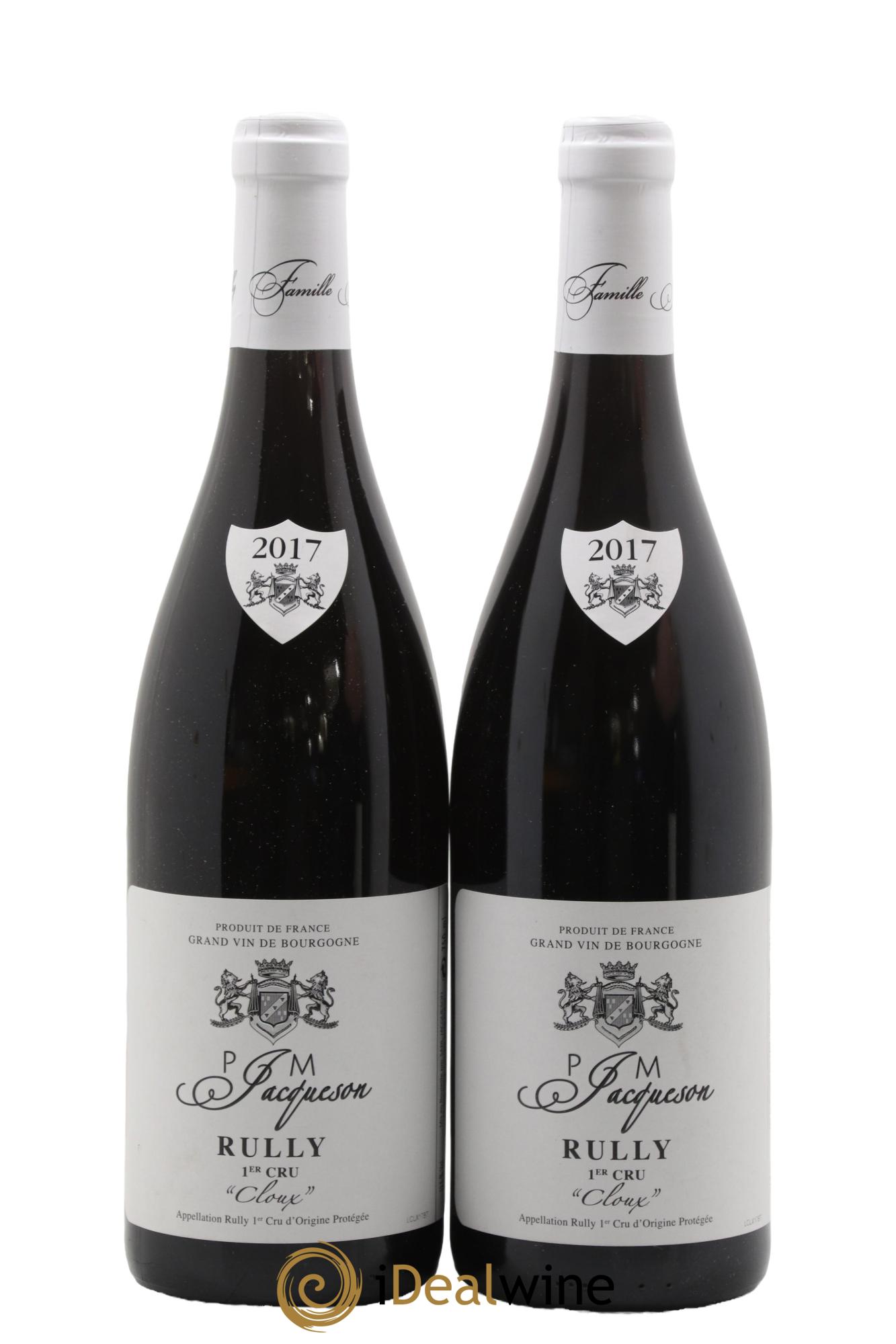 Rully 1er Cru Les Cloux Paul & Marie Jacqueson 2017 - Lot de 2 bouteilles - 0
