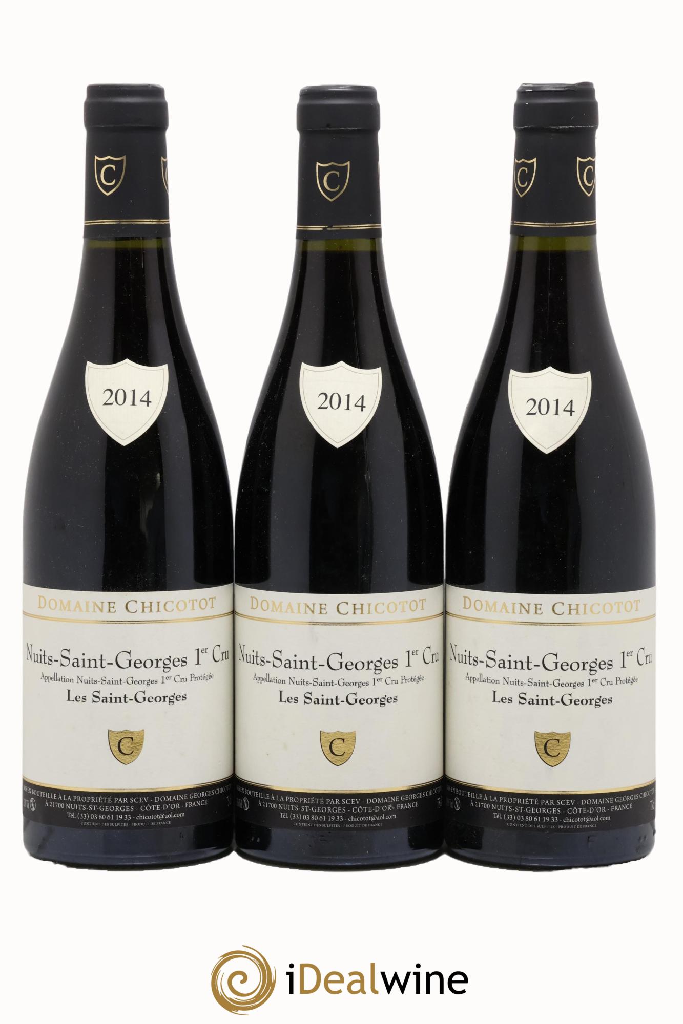 Nuits-Saint-Georges 1er Cru Les Saint-Georges Chicotot 2014 - Lotto di 3 bottiglie - 0