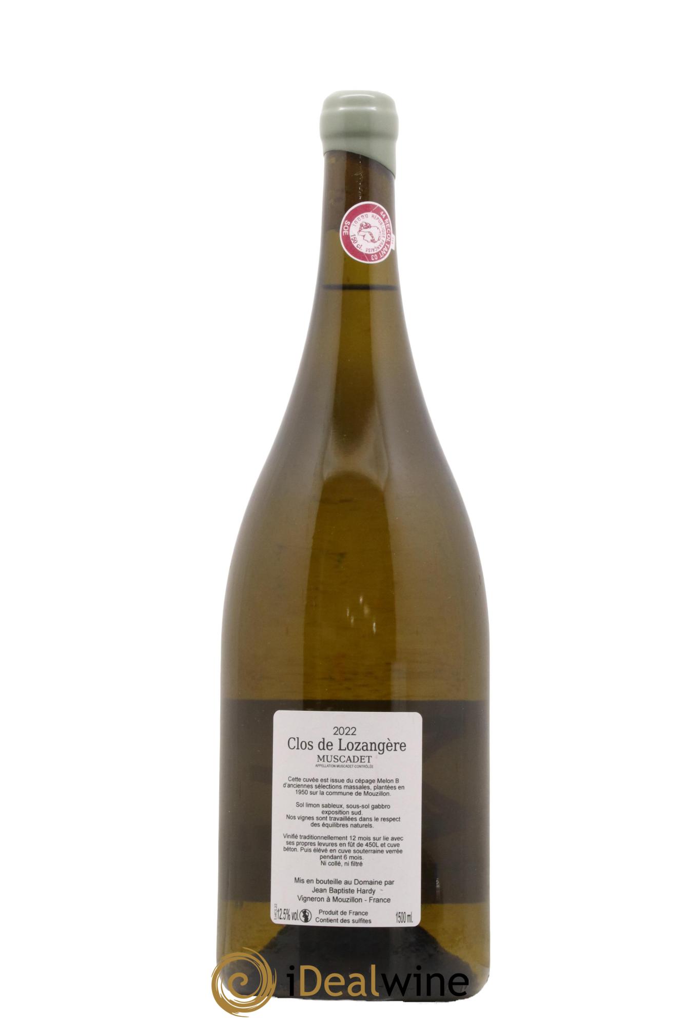Muscadet-Sèvre-et-Maine Clos de Lozangère Jean-Baptiste Hardy 2022 - Posten von 1 Magnum - 1