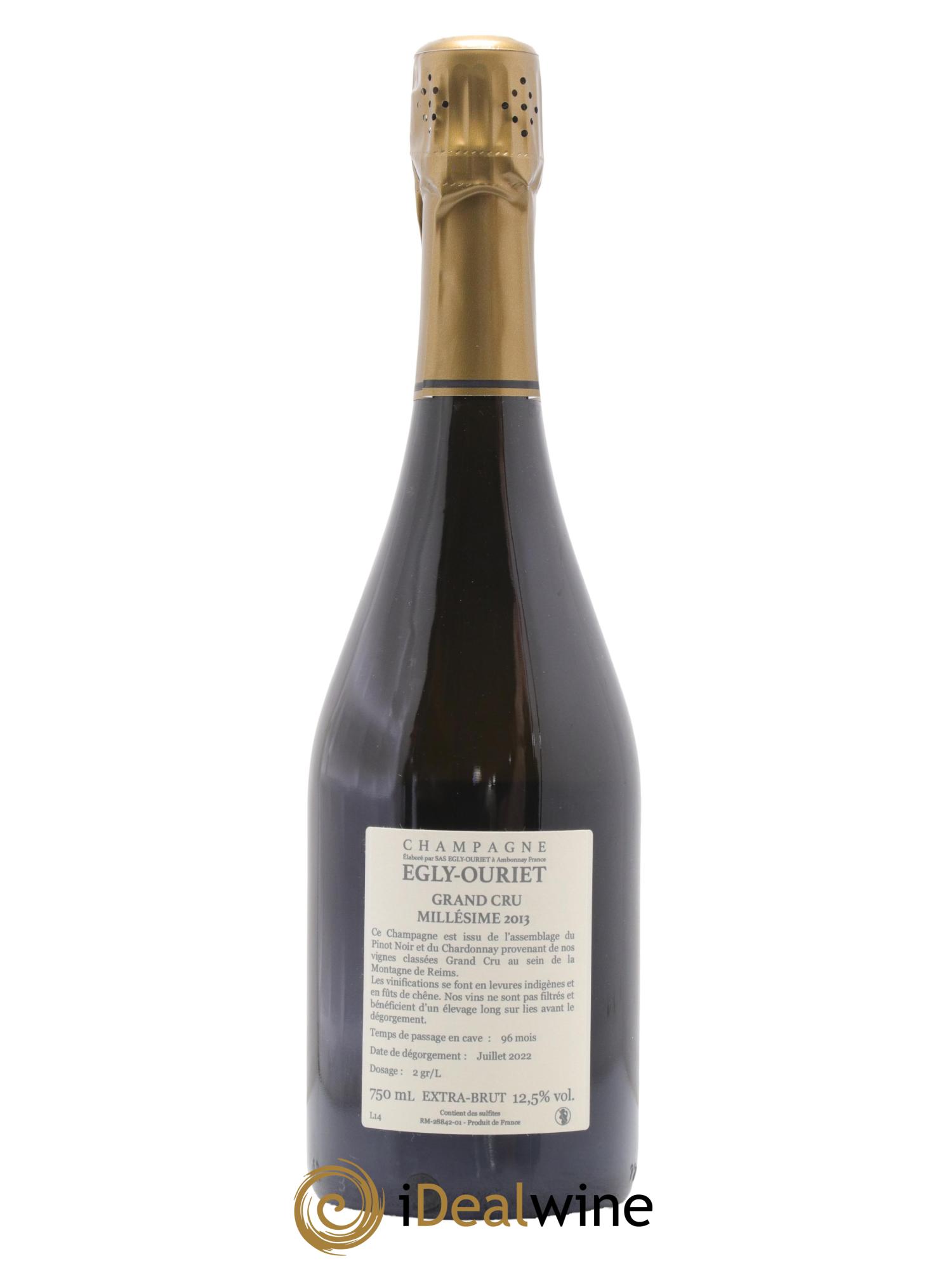 Ambonnay Vieilles Vignes Brut Millésimé Egly-Ouriet  2013 - Lot de 1 bouteille - 1