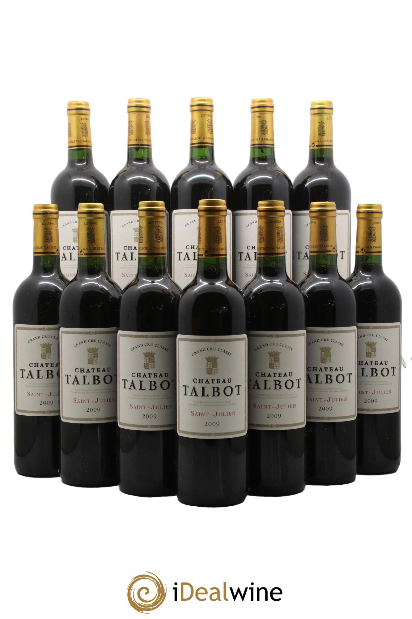 Château Talbot 4ème Grand Cru Classé 2009 - Lot de 12 bouteilles - 0