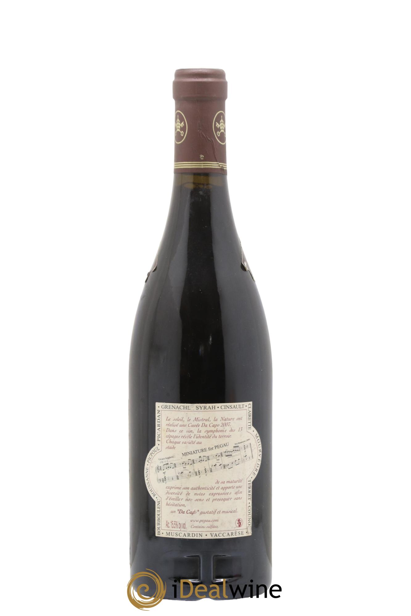Châteauneuf-du-Pape Domaine du Pégau Cuvée Da Capo Paul et Laurence Féraud 2007 - Lot de 1 bouteille - 1