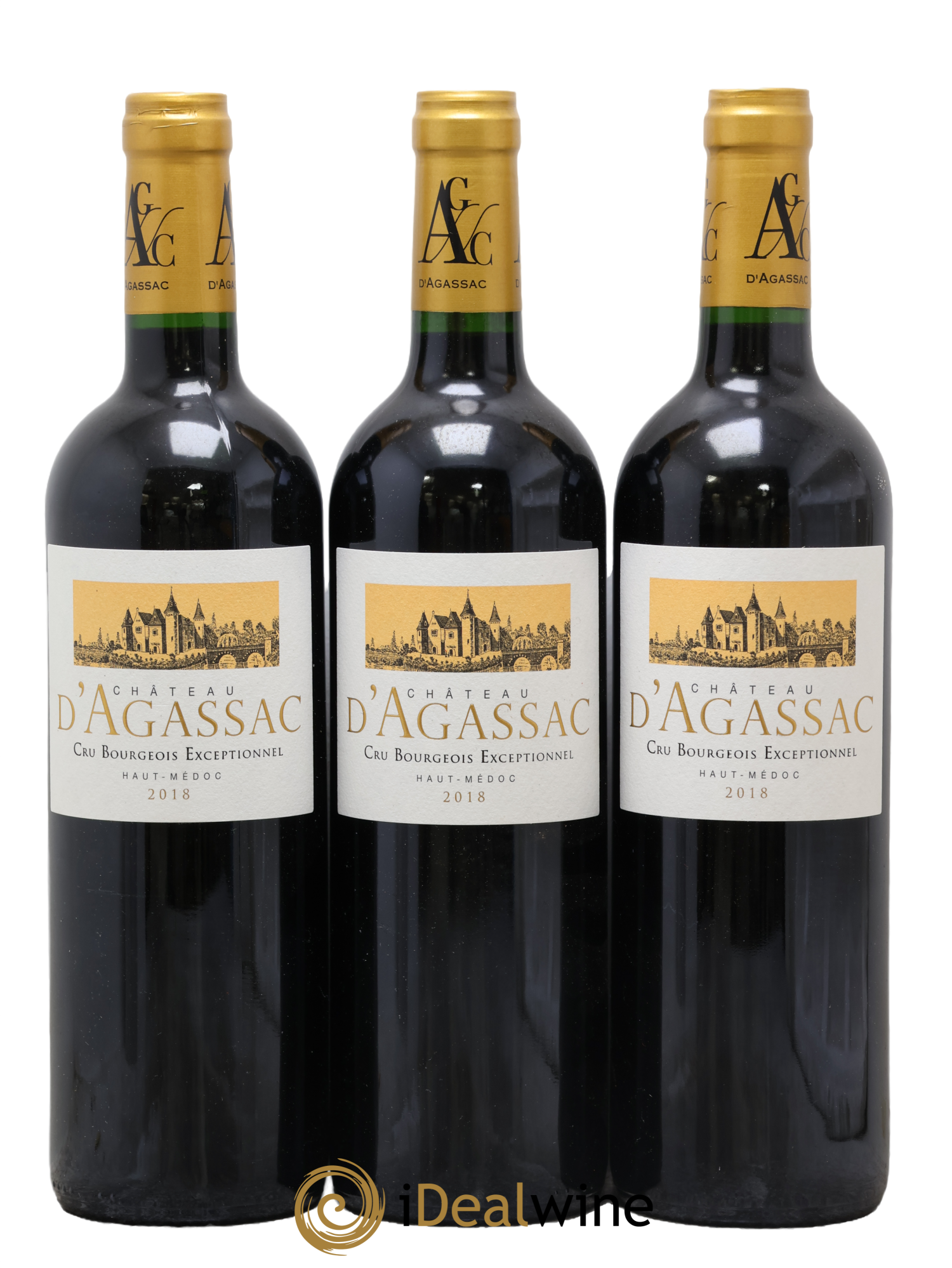 Château d' Agassac Cru Bourgeois 2018 - Lot of 3 bottles - 0