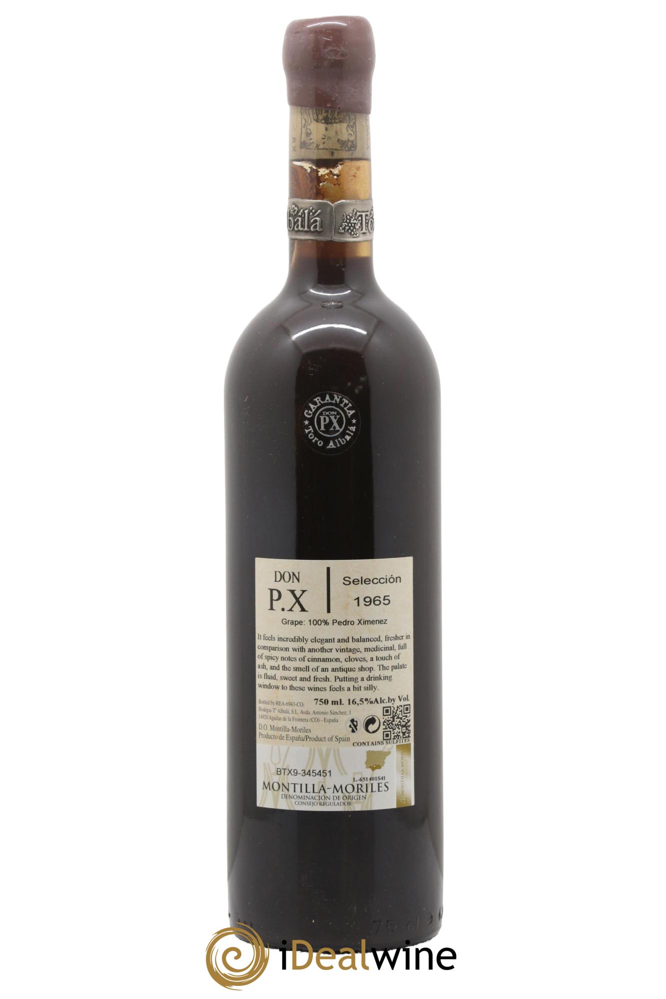 Montilla Moriles Don PX Convento Seleccion Toro Albala  1965 - Lot of 1 bottle - 1