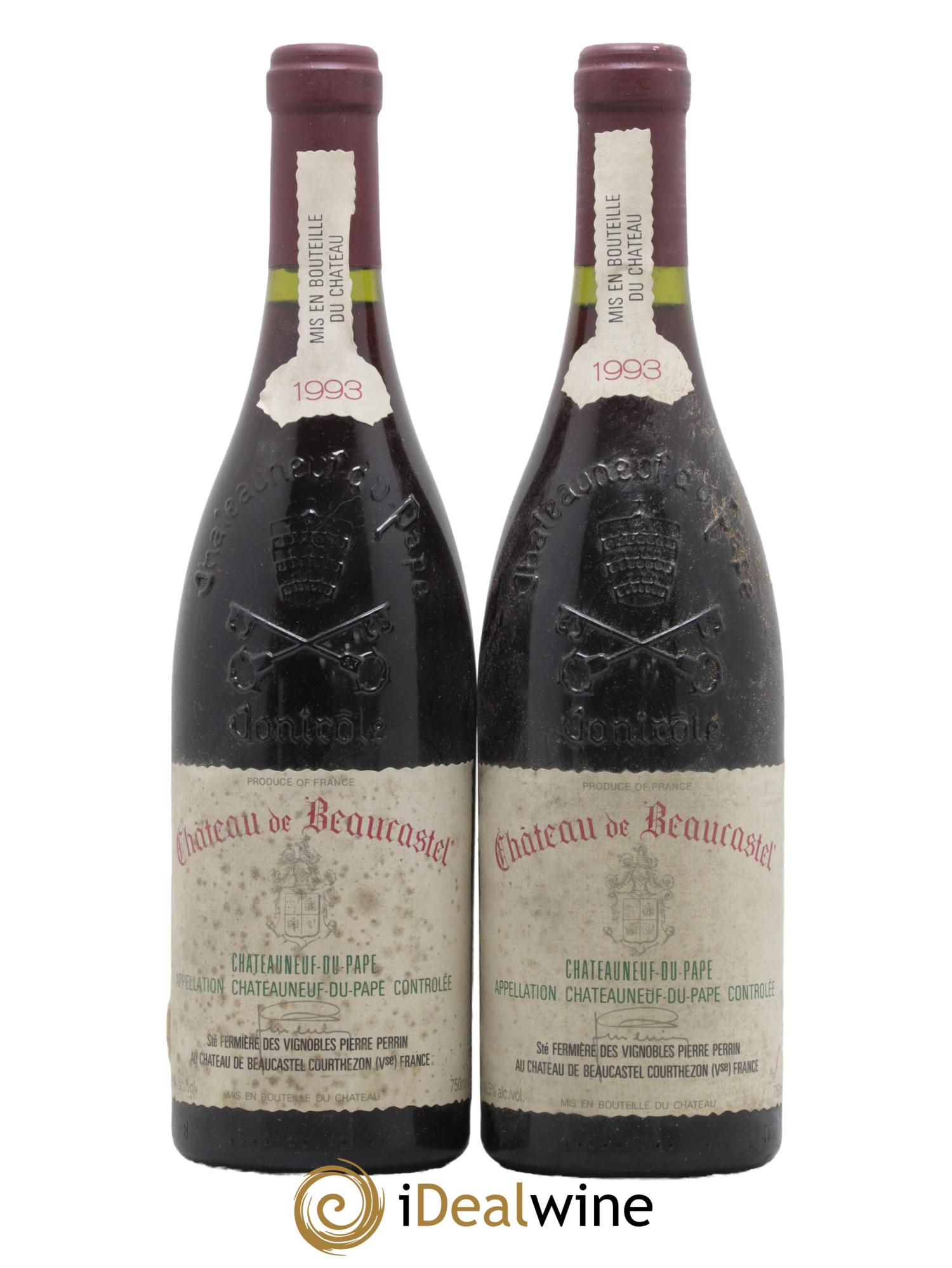 Châteauneuf-du-Pape Château de Beaucastel Famille Perrin 1993 - Lot de 2 bouteilles - 0