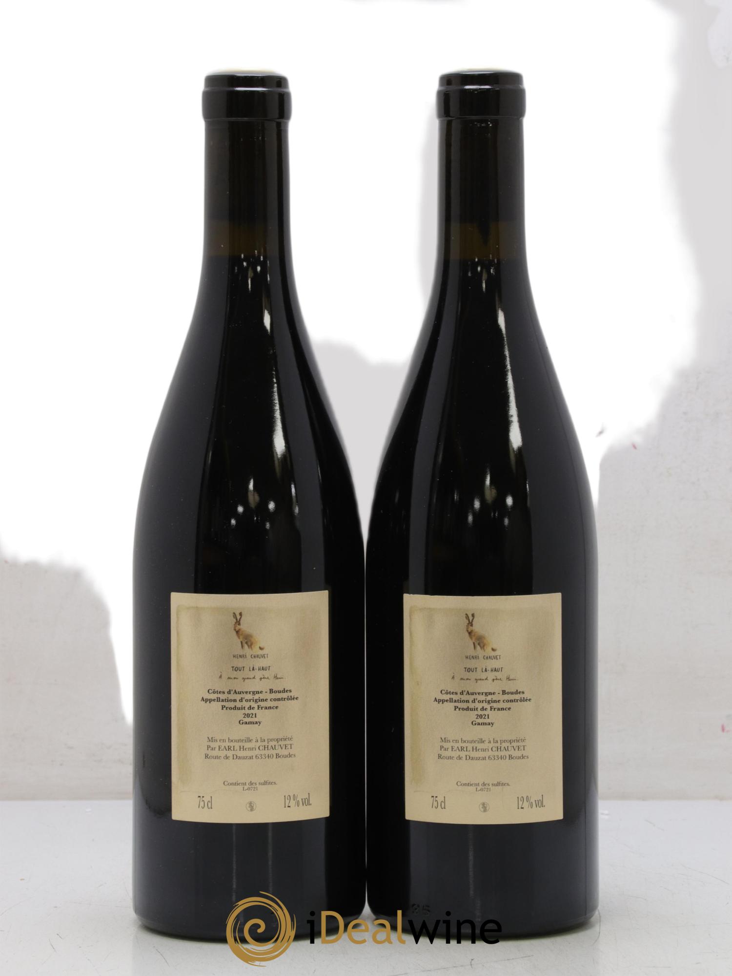 Côtes d'Auvergne Tout Là Haut Henri Chauvet 2021 - Lot de 2 bouteilles - 1