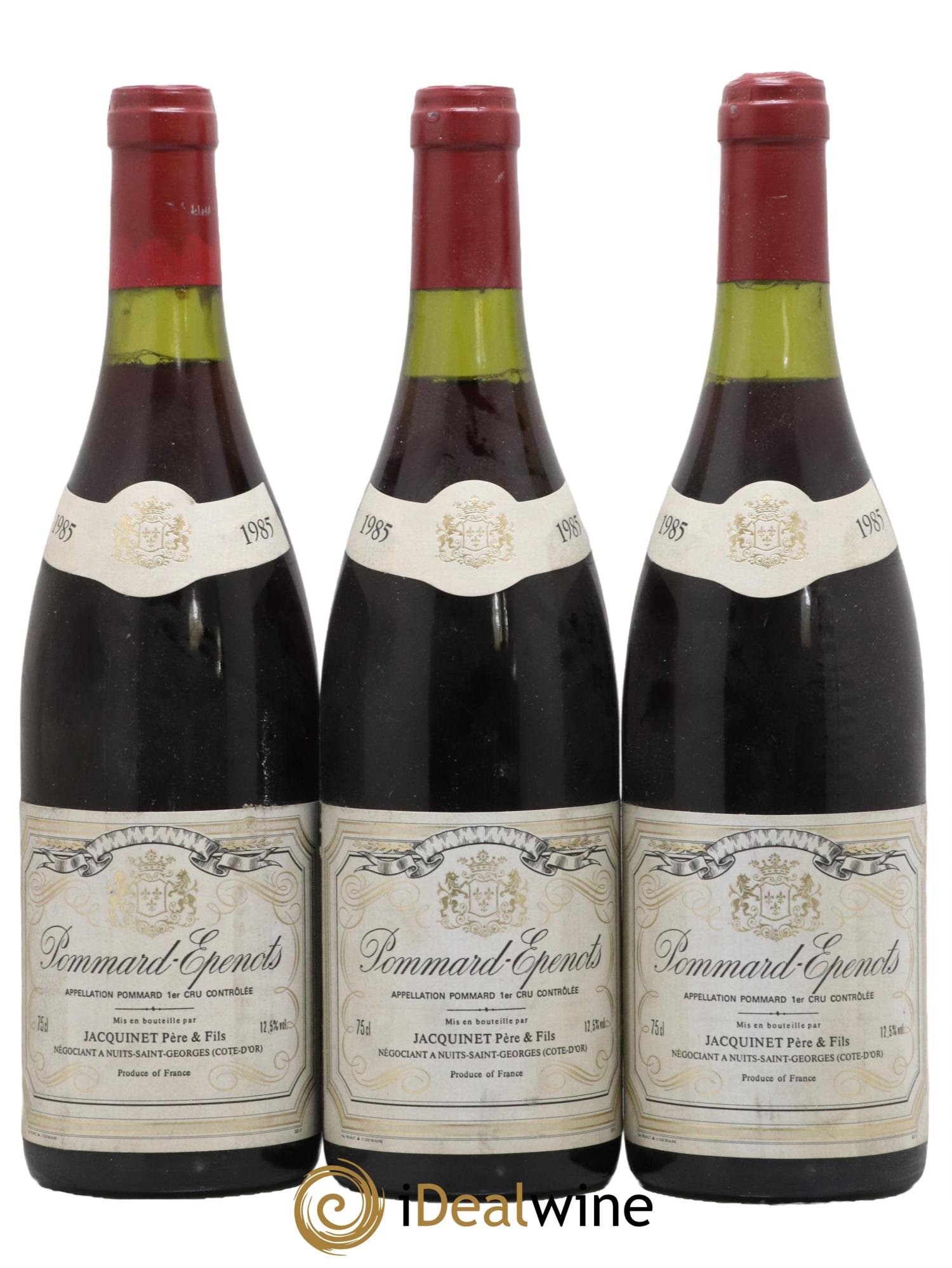 Pommard Epenots Domaine Jacquinet 1985 - Lot de 3 bouteilles - 0