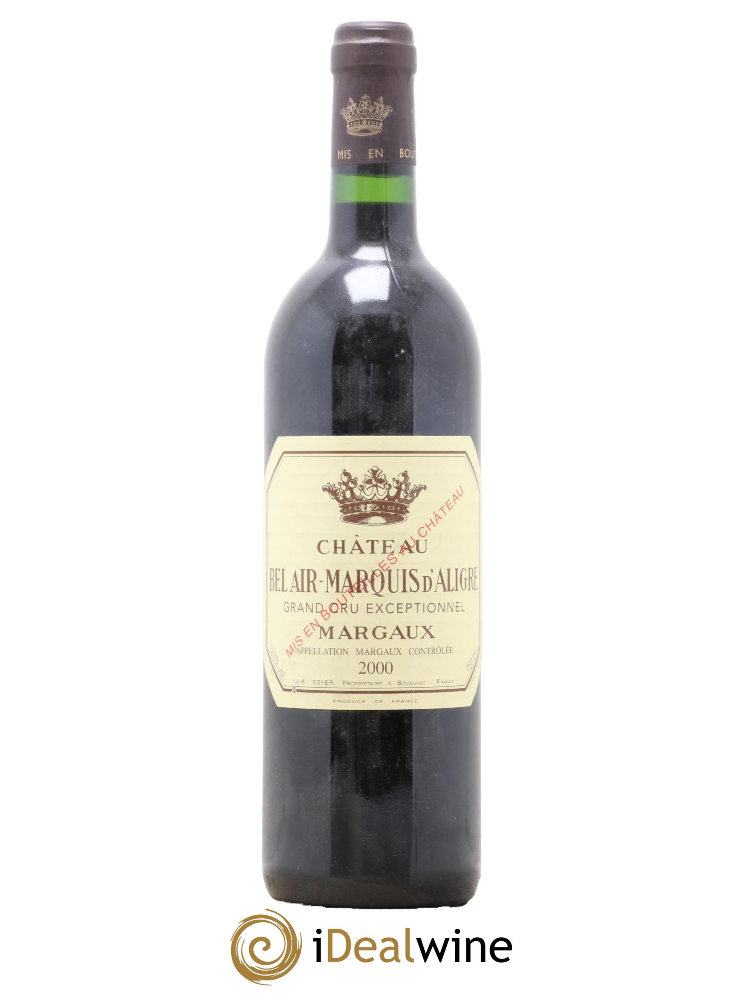 Château Bel Air Marquis d'Aligre 2000 - Lot de 1 bouteille - 0