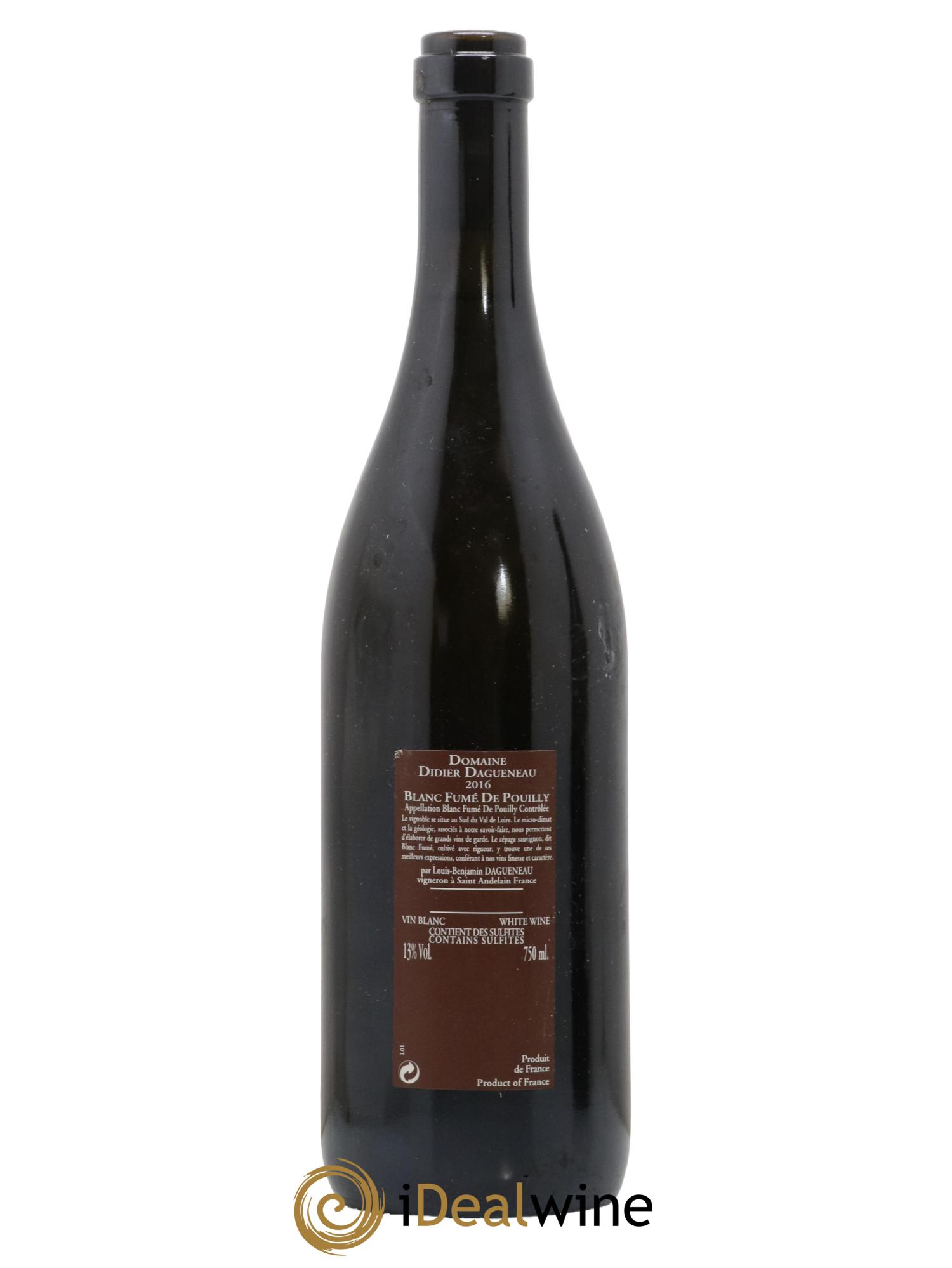 Vin de France (anciennement Pouilly-Fumé) Pur Sang Dagueneau (Domaine Didier - Louis-Benjamin) 2016 - Lot de 1 bouteille - 1