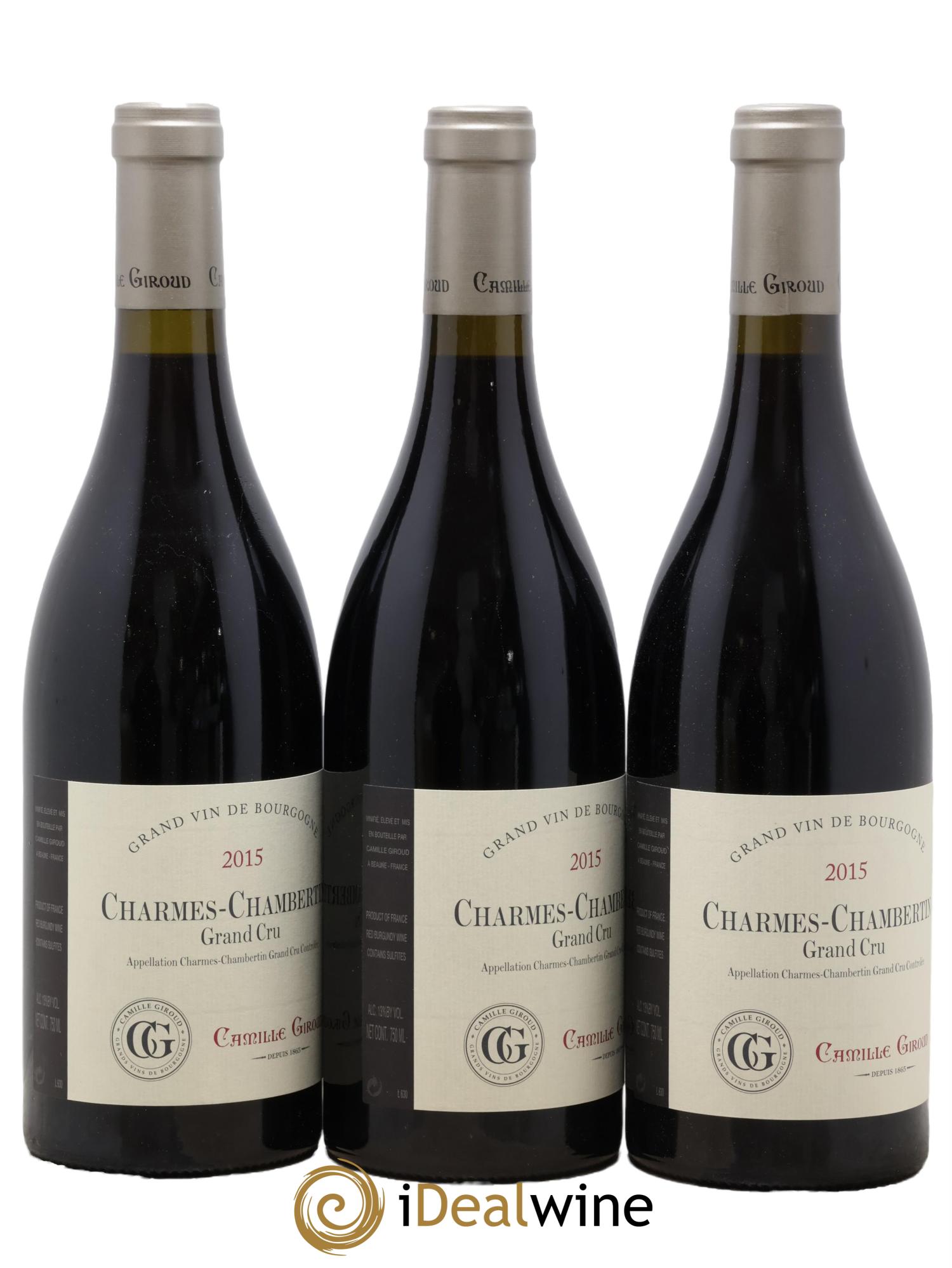 Charmes-Chambertin Grand Cru Camille Giroud (Domaine) 2015 - Lot de 3 bouteilles - 1