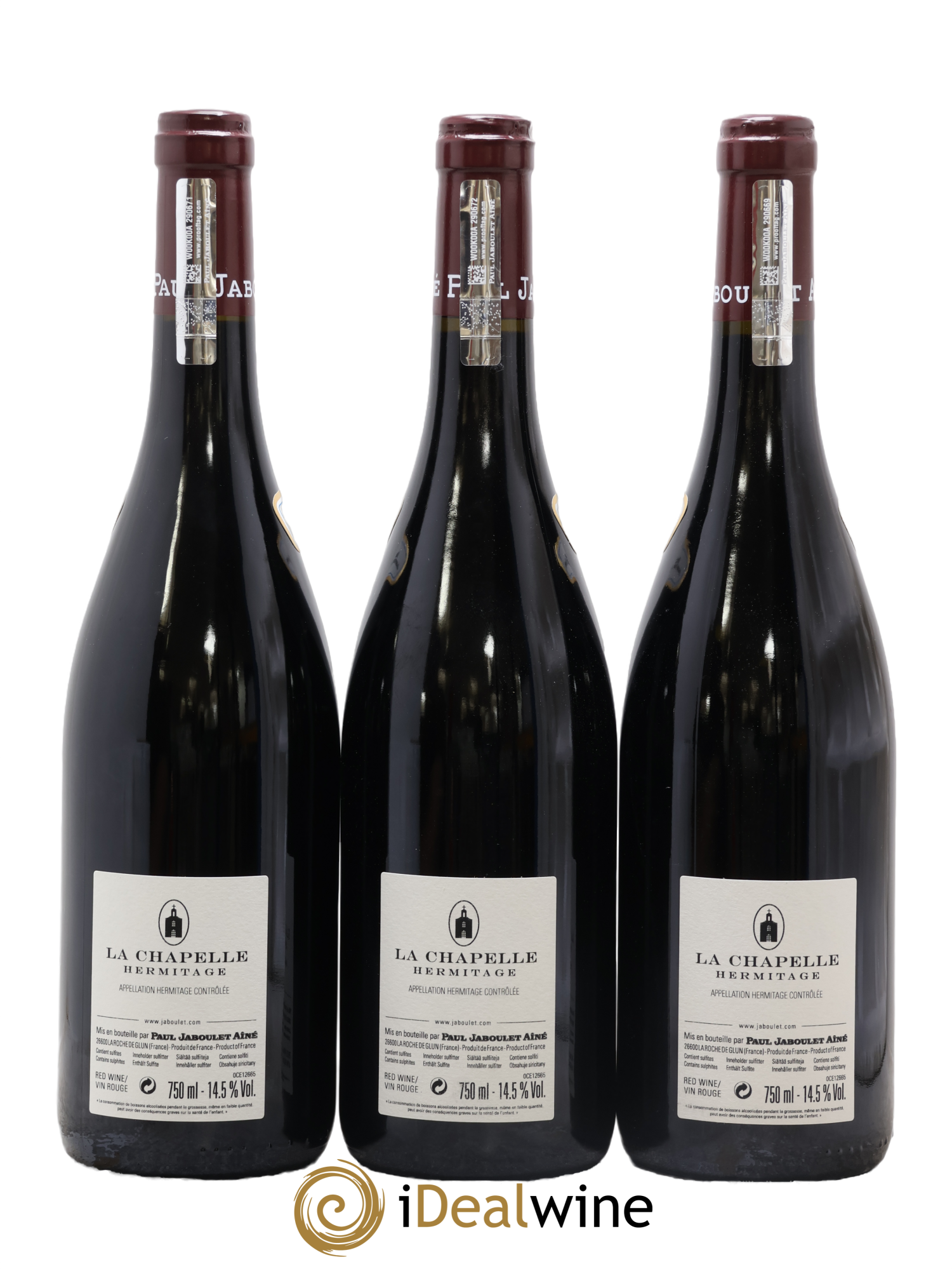 Hermitage La Chapelle Paul Jaboulet Ainé 2015 - Lot of 3 bottles - 1