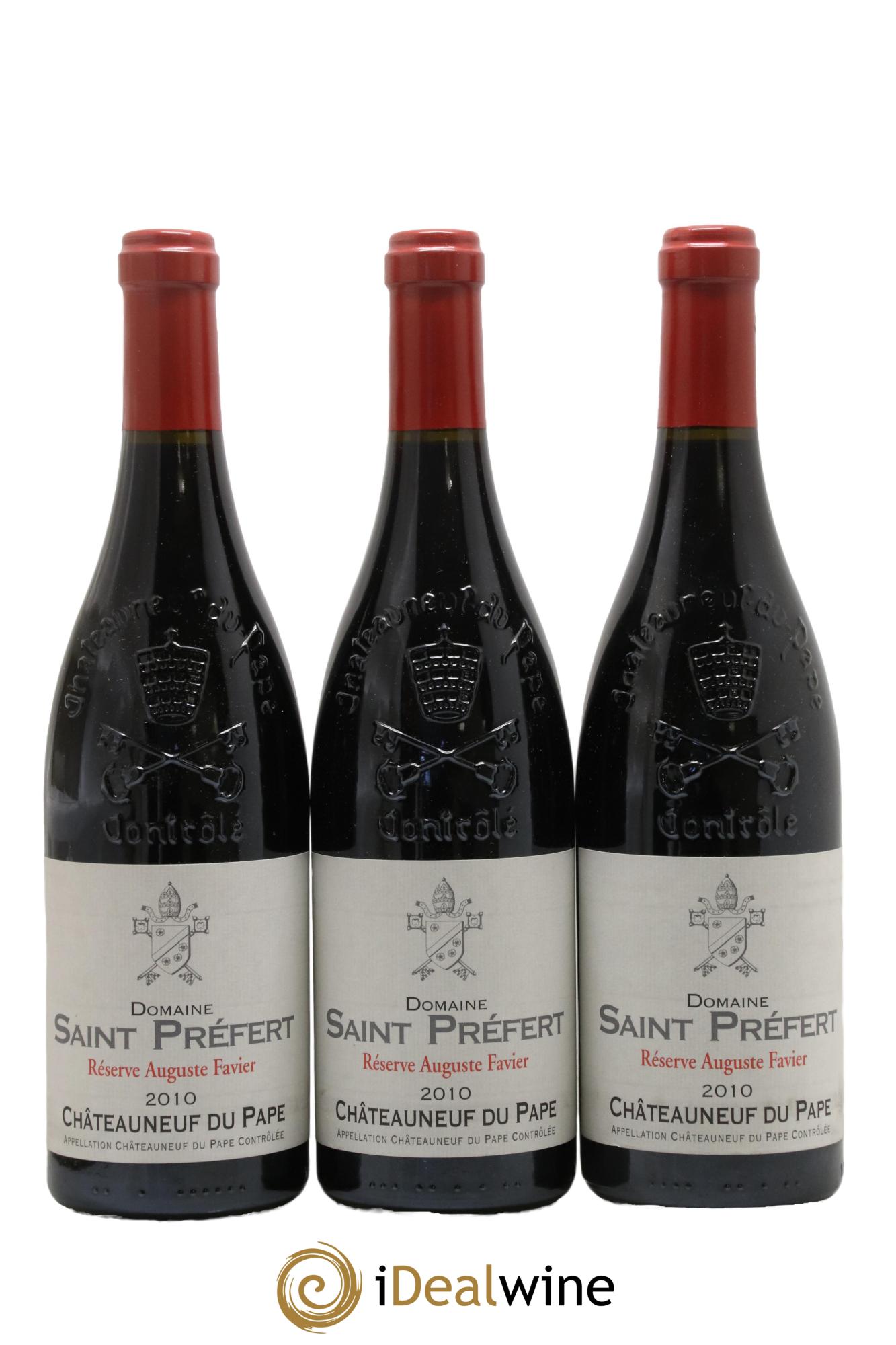 Châteauneuf-du-Pape Réserve Auguste Favier Domaine Saint-Préfert 2010 - Lot de 3 bouteilles - 0
