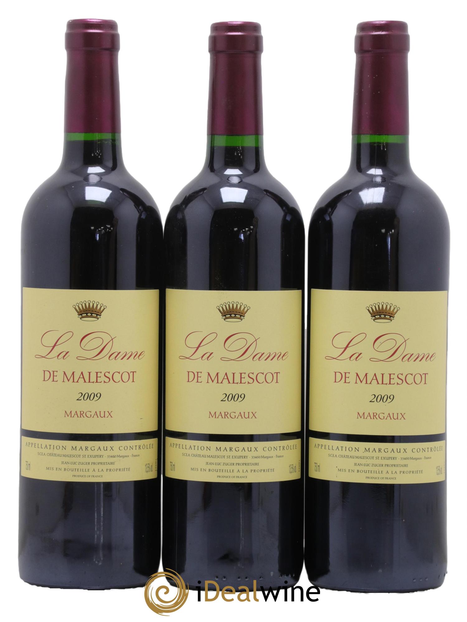 La Dame de Malescot 2009 - Lot de 3 bouteilles - 0