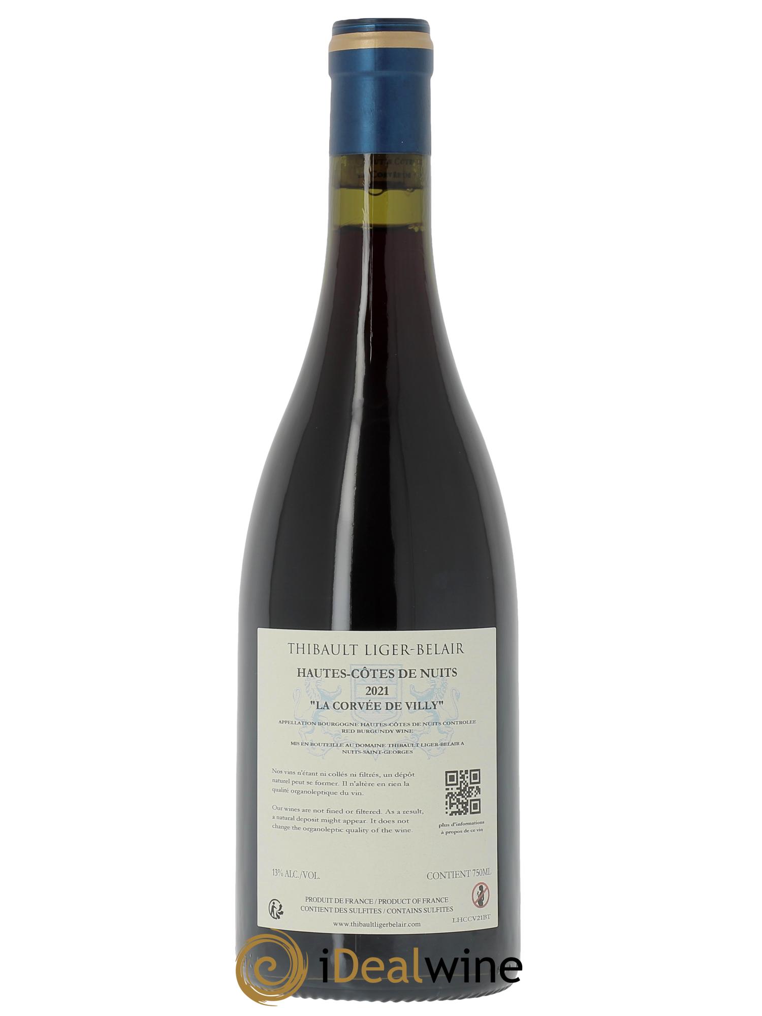 Hautes-Côtes de Nuits La Corvée de Villy Thibault Liger-Belair  2021 - Lot of 1 bottle - 1