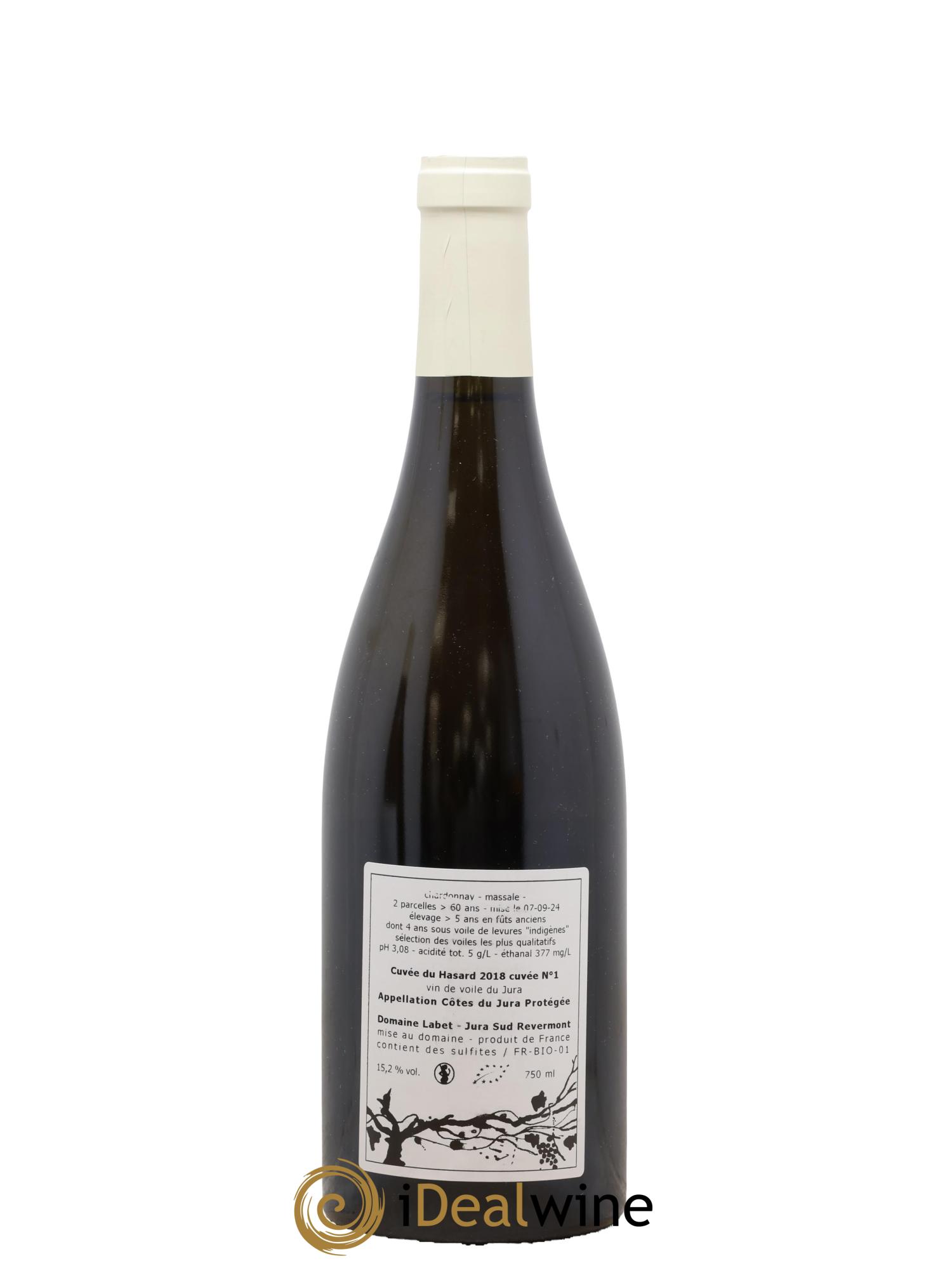 Côtes du Jura Vin de voile Chardonnay du Hasard Romain - Julien  - Charline Labet 2018 - Lot of 1 bottle - 1