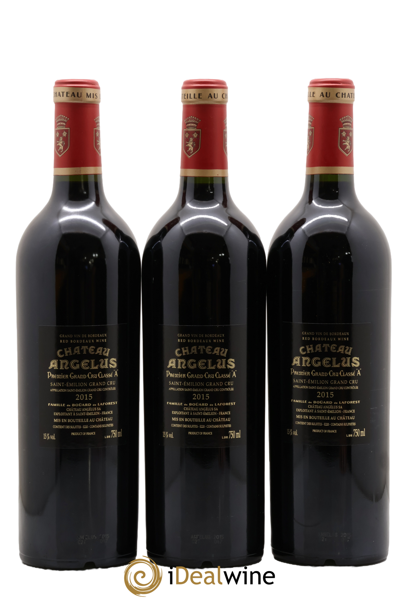 Château Angélus 1er Grand Cru Classé A 2015 - Posten von 12 Flaschen - 2