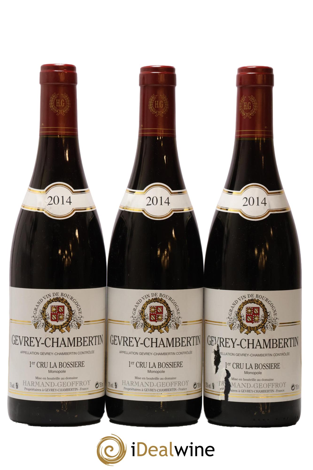 Gevrey-Chambertin 1er Cru La Bossière Harmand-Geoffroy (Domaine) 2014 - Lot de 3 bouteilles - 0