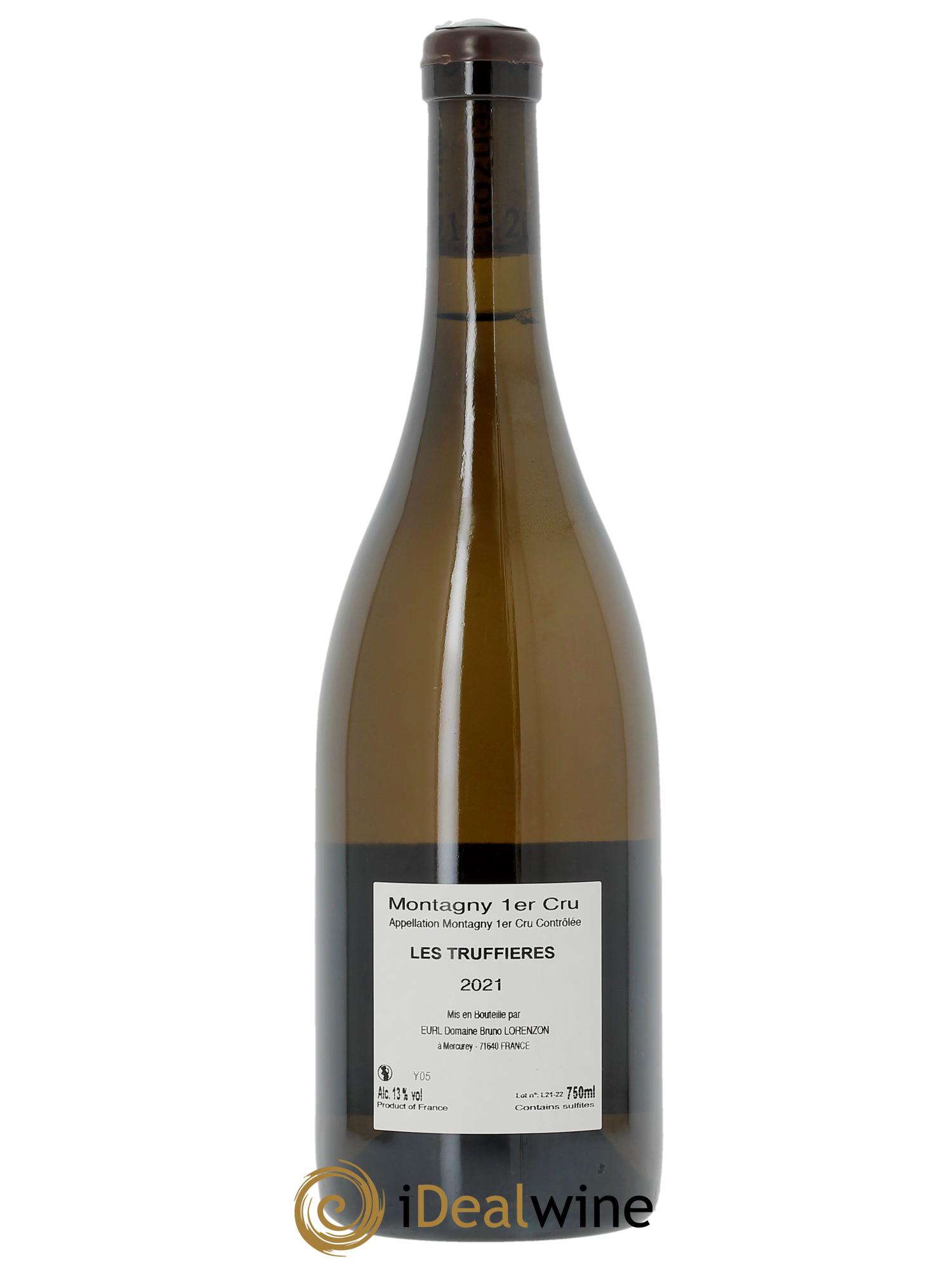 Montagny 1er Cru Les Truffières Bruno Lorenzon  2021 - Lot de 1 bouteille - 1