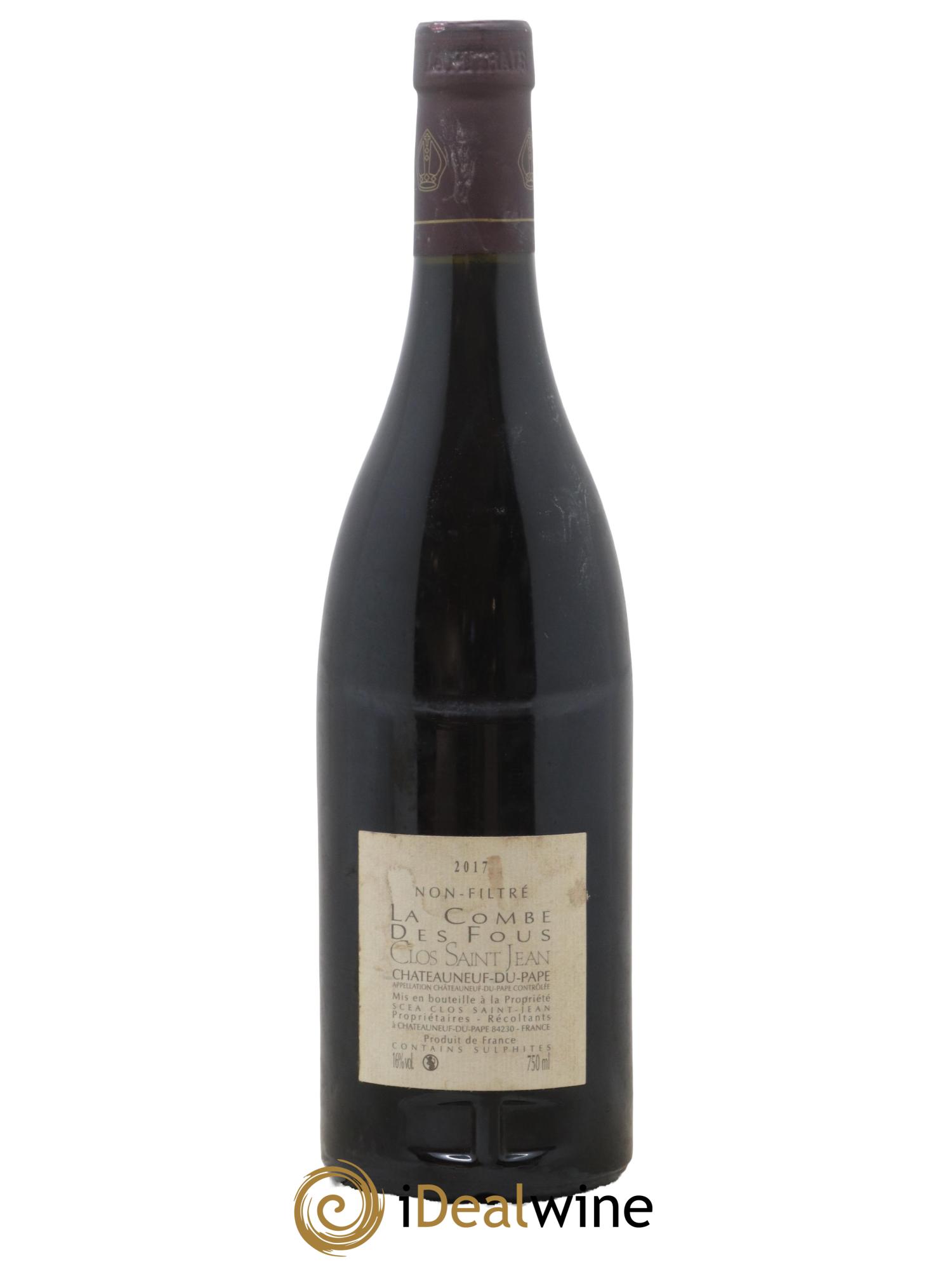 Châteauneuf-du-Pape Clos Saint-Jean La Combe des Fous Pascal et Vincent Maurel 2017 - Lot of 1 bottle - 1