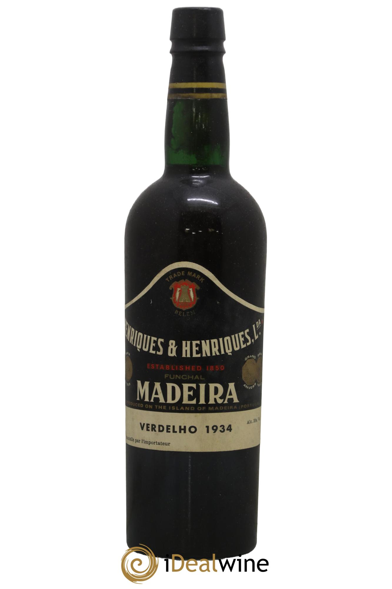 Madère Henriques & Henriques 1934 - Posten von 1 Flasche - 0